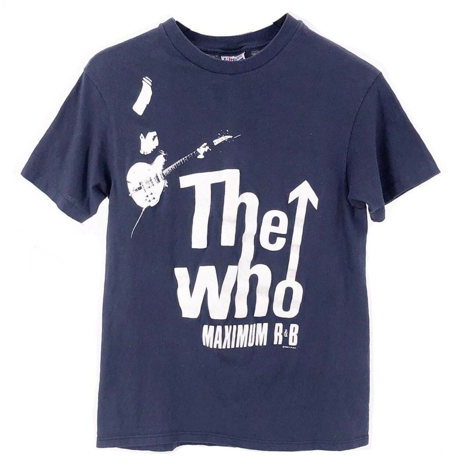 image of Hanes x Vintage The Who Maximum R&b The Kids Are Alright 1989 Tour Tshirt in Black (Size Medium)