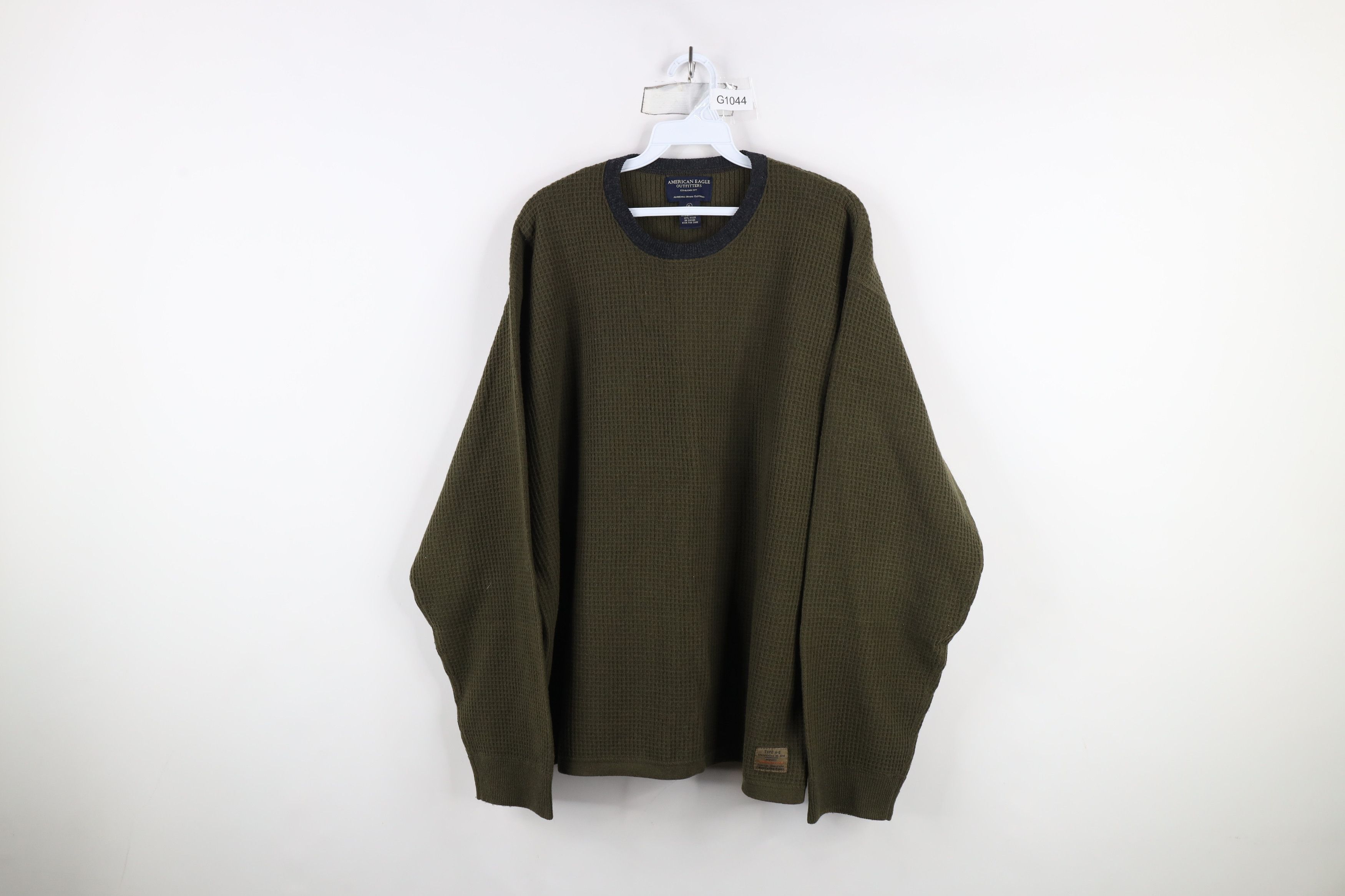 American Eagle Outfitters × Vintage Vintage 90s Y2K American Eagle Thermal Waffle Knit Sweater Size US XL / EU 56 / 4 - 1 Thumbnail