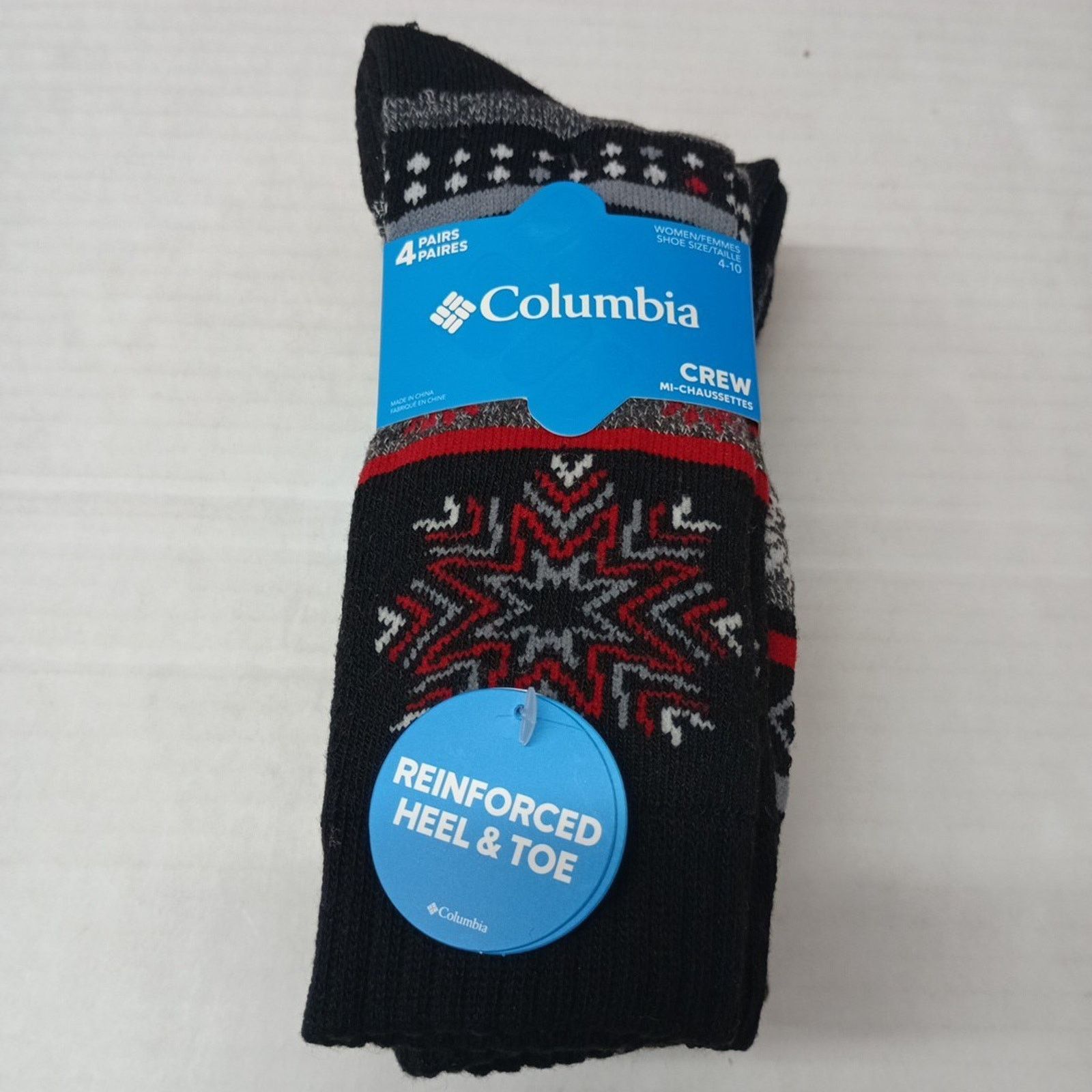 Columbia Columbia Women's Crew Socks Reinforced Shoe Size 4-10 4 Pair Size ONE SIZE - 1 Thumbnail