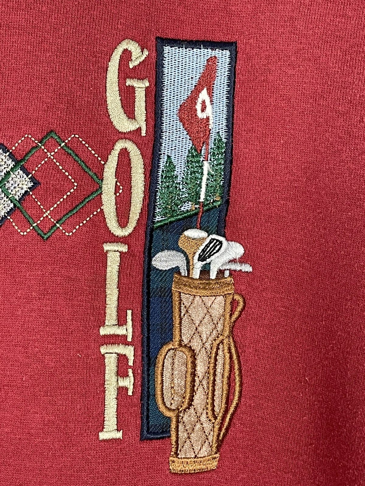 Golf le Fleur × Vintage 90s Vintage Golfer Embroidered Sweatshirt Size US XL / EU 56 / 4 - 6 Thumbnail