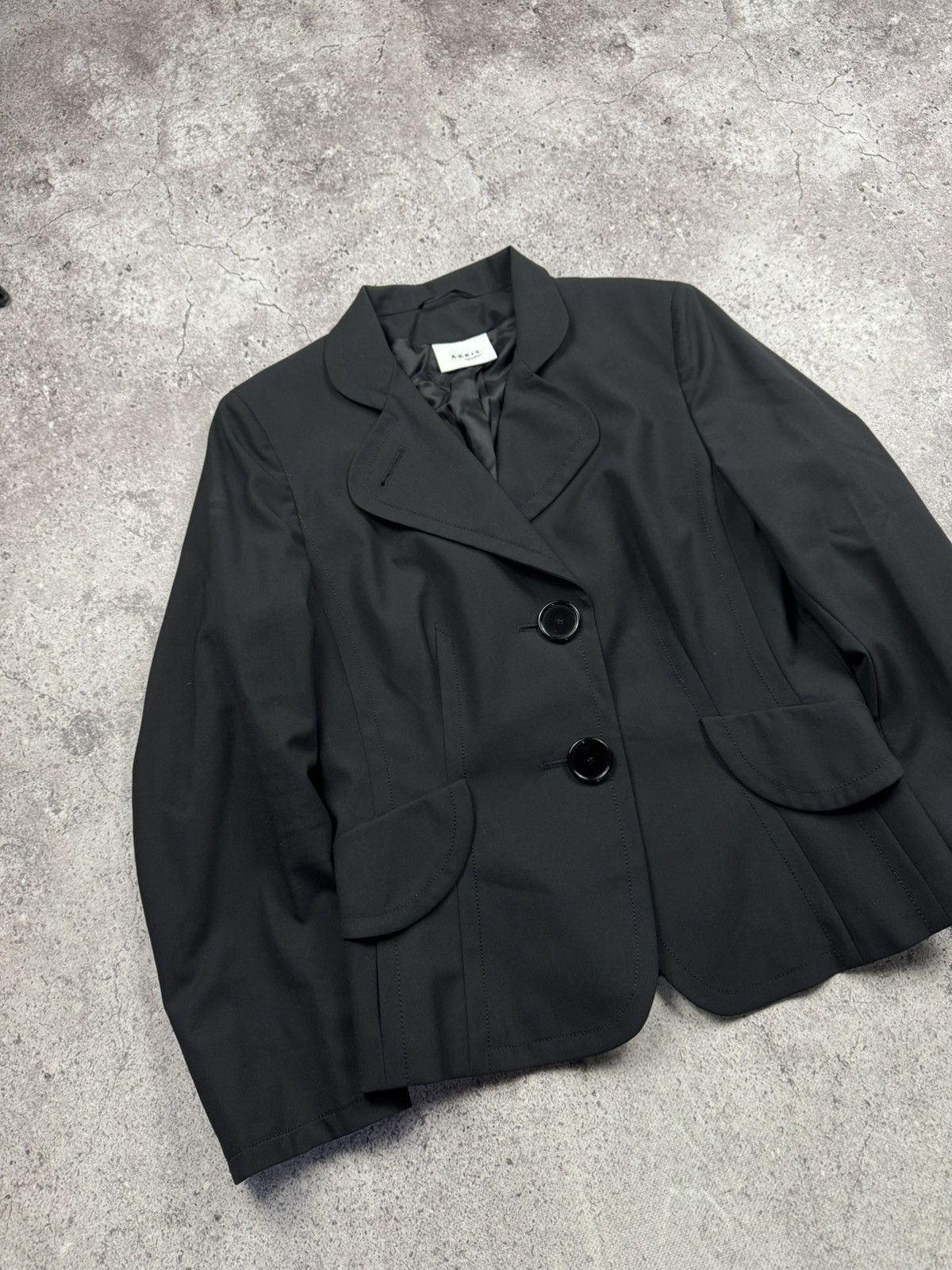 Akris Akris Punto Women’s Black Fringe Button Blazer Jacket Size M / US 6-8 / IT 42-44 - 2 Thumbnail