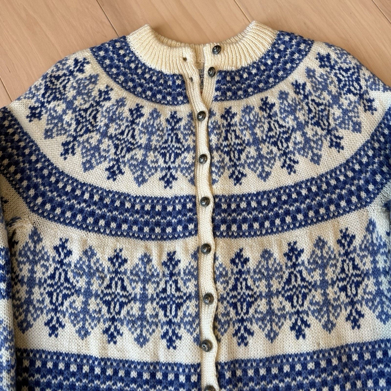 Vintage Vintage Paul Mage Cardigan Women's L Blue Nordic Art Heavy Size L / US 10 / IT 46 - 4 Thumbnail