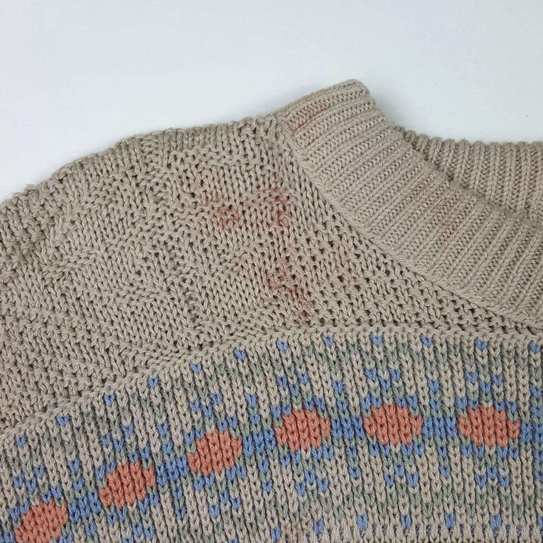 Vintage VINTAGE American Hero Geometric Men's Size M Beige Knit Pullover Sweater Size US M / EU 48-50 / 2 - 3 Thumbnail