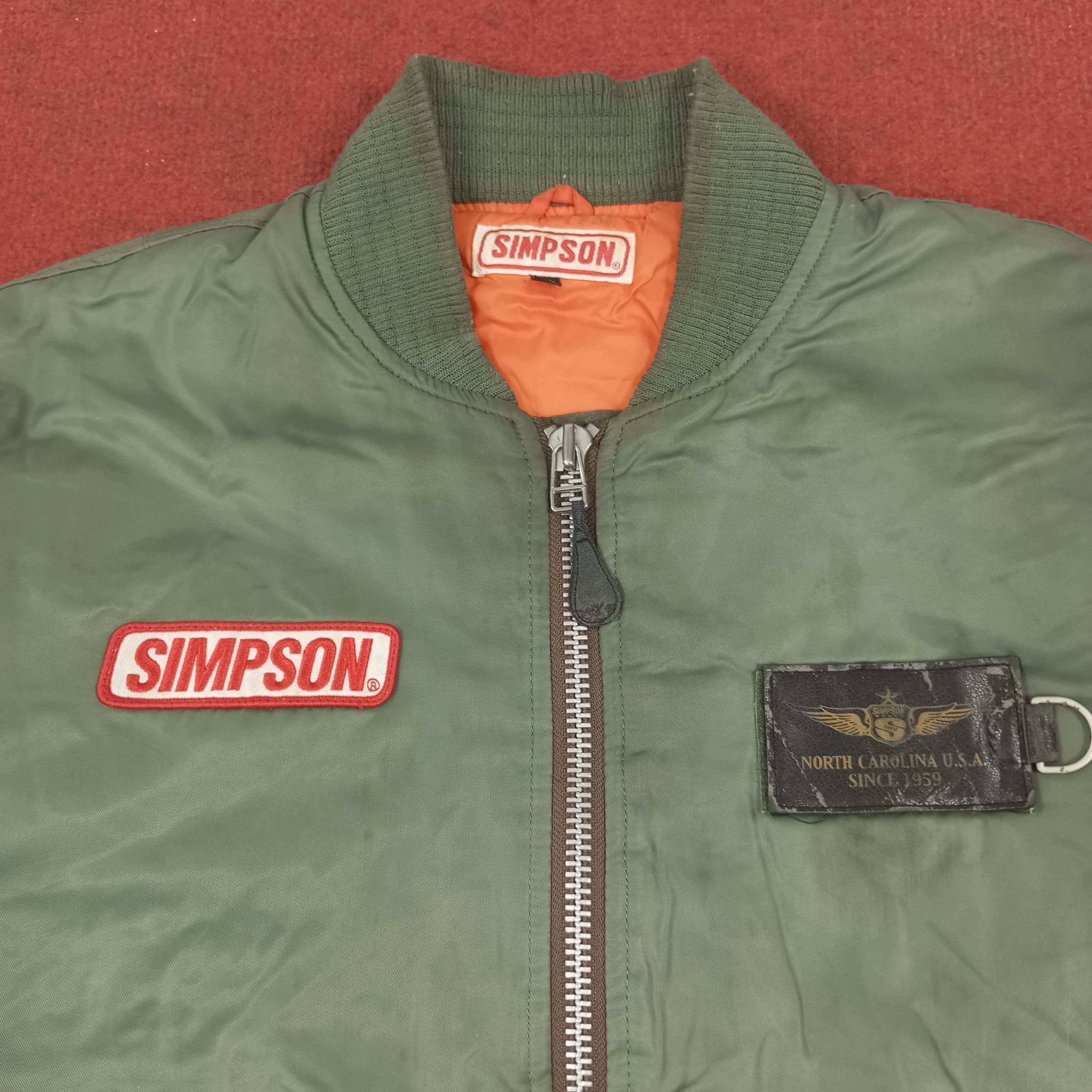 Vintage Simpson North Carolina USA Motorsports Style Jacket Size US L / EU 52-54 / 3 - 5 Thumbnail