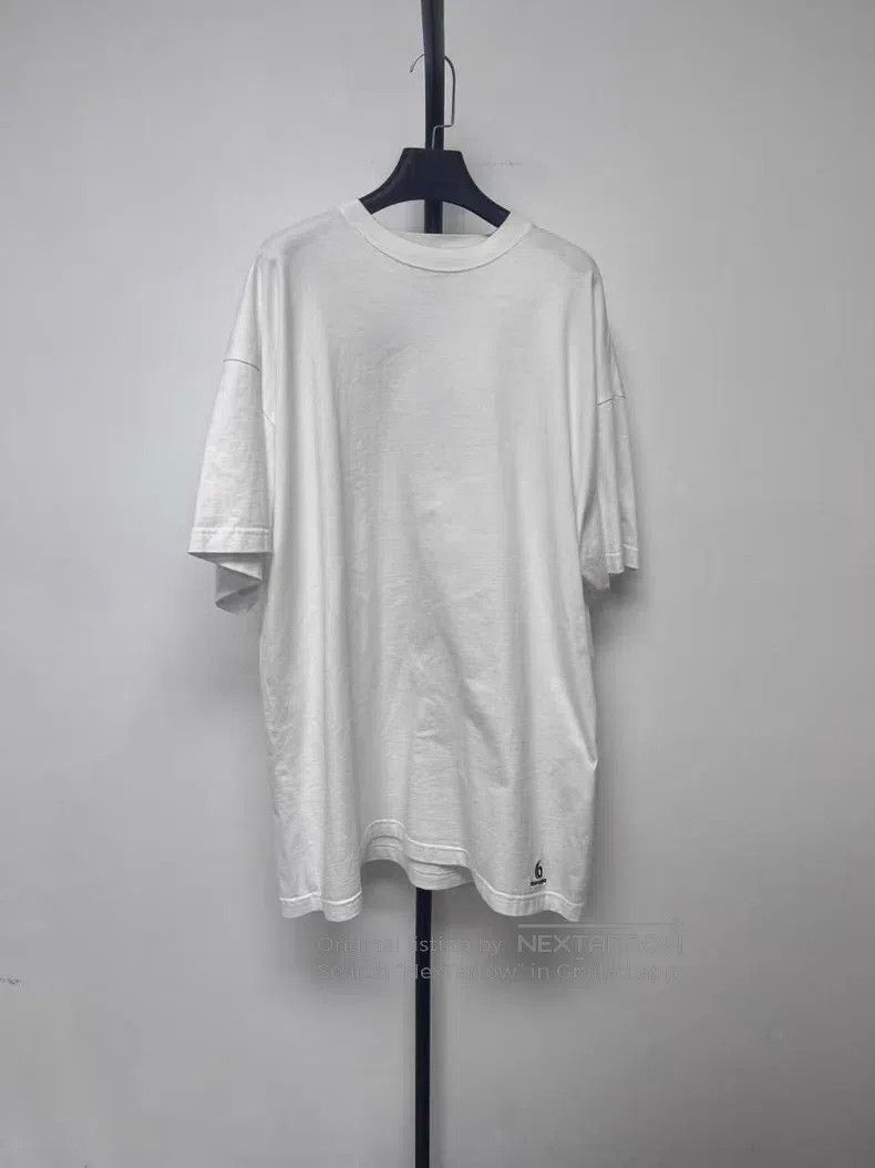 Balenciaga Balenciaga Hem Embroidered Logo Short Sleeve T-Shirt Size US L / EU 52-54 / 3 - 1 Thumbnail