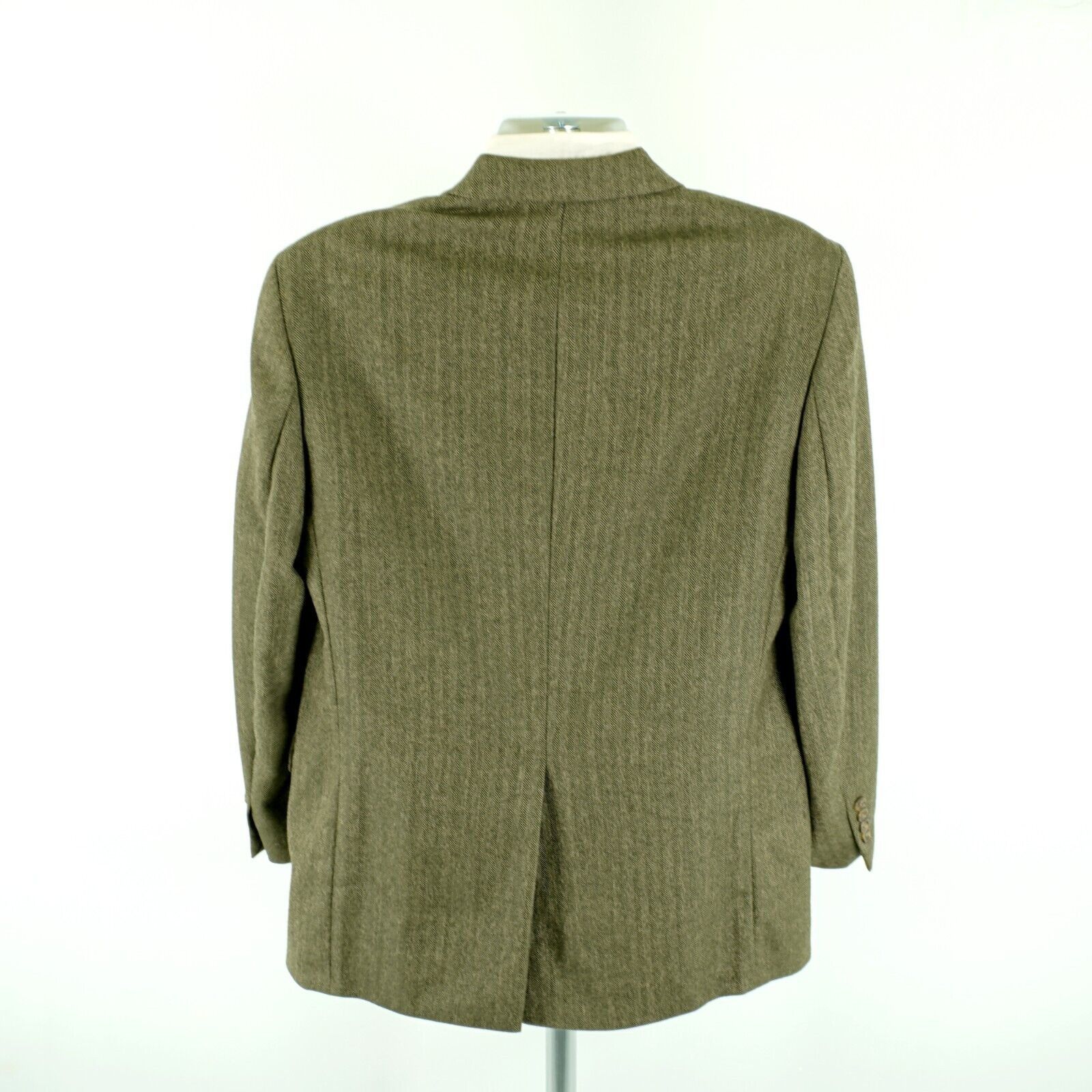 Chaps Chaps Ralph Lauren Green Herringbone 2 Button Sport Coat 40R Size 40R - 7 Thumbnail