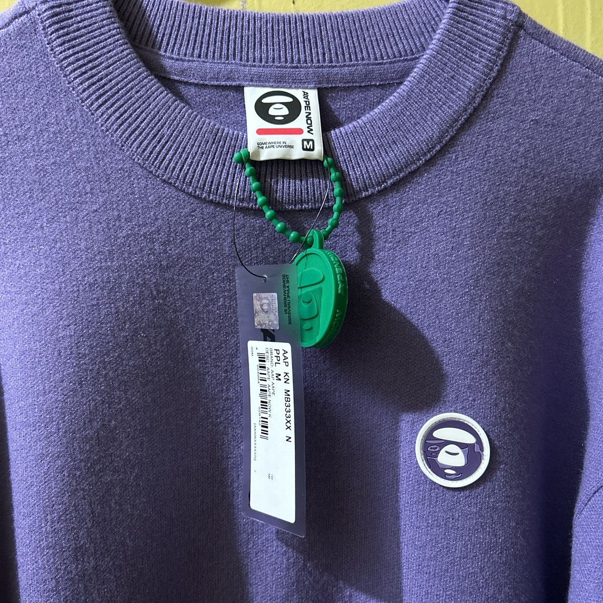 Aape AAPE By A Bathing Ape Logo Crewneck Sweater in Purple Size US M / EU 48-50 / 2 - 3 Thumbnail