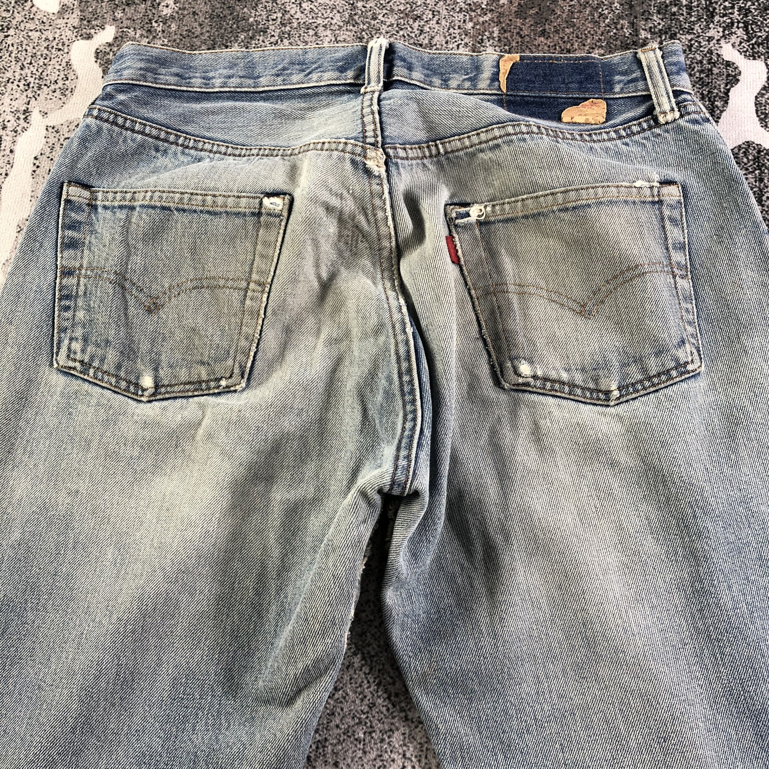 Levi's Vintage Levis 501 Jeans Faded Blue Denim KJ2300 Size US 31 - 4 Thumbnail