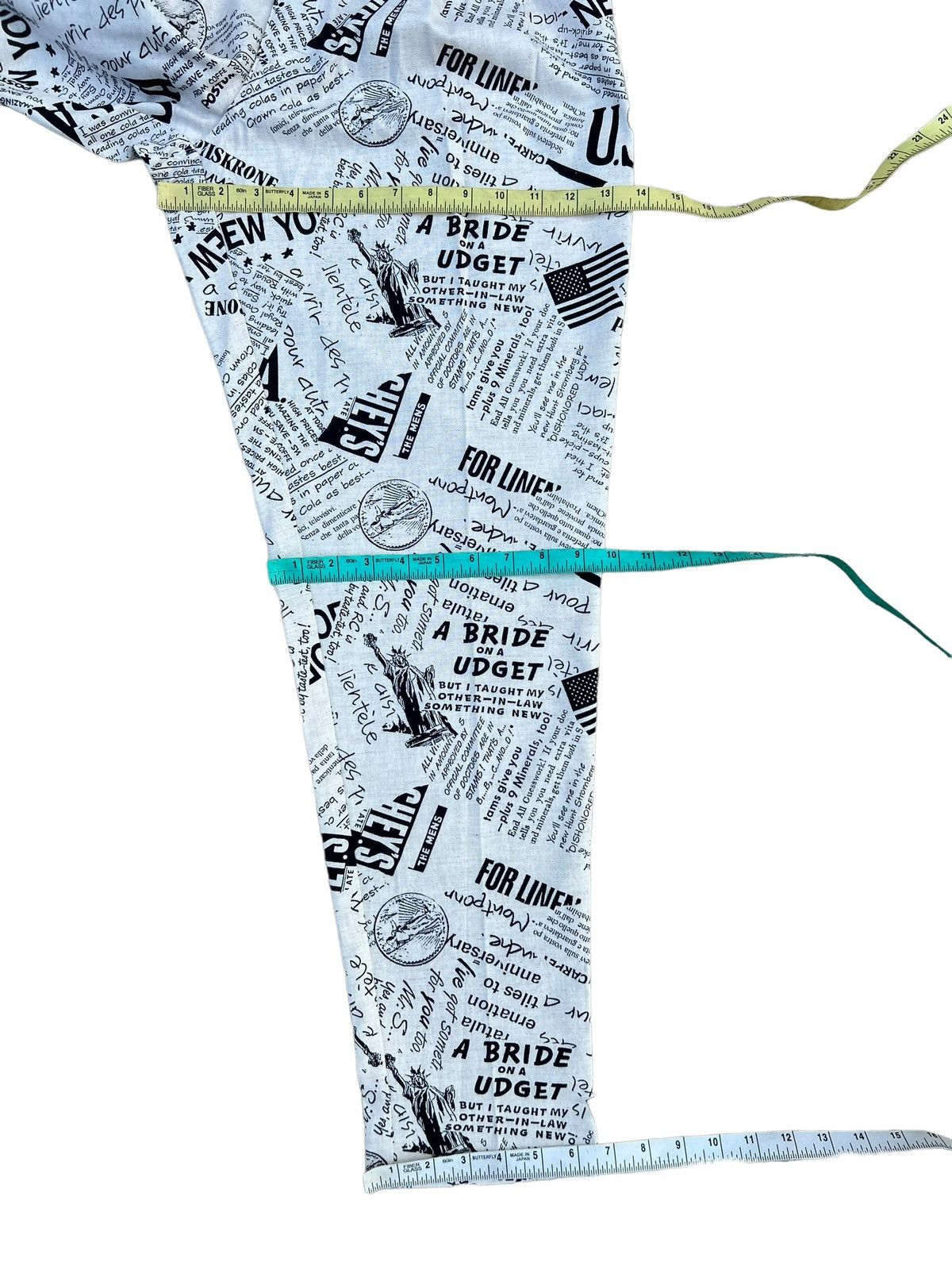 Vintage Vintage 80s Three Top Japan Old Newspaper Baggy Trouser Pant Size US 29 - 4 Thumbnail