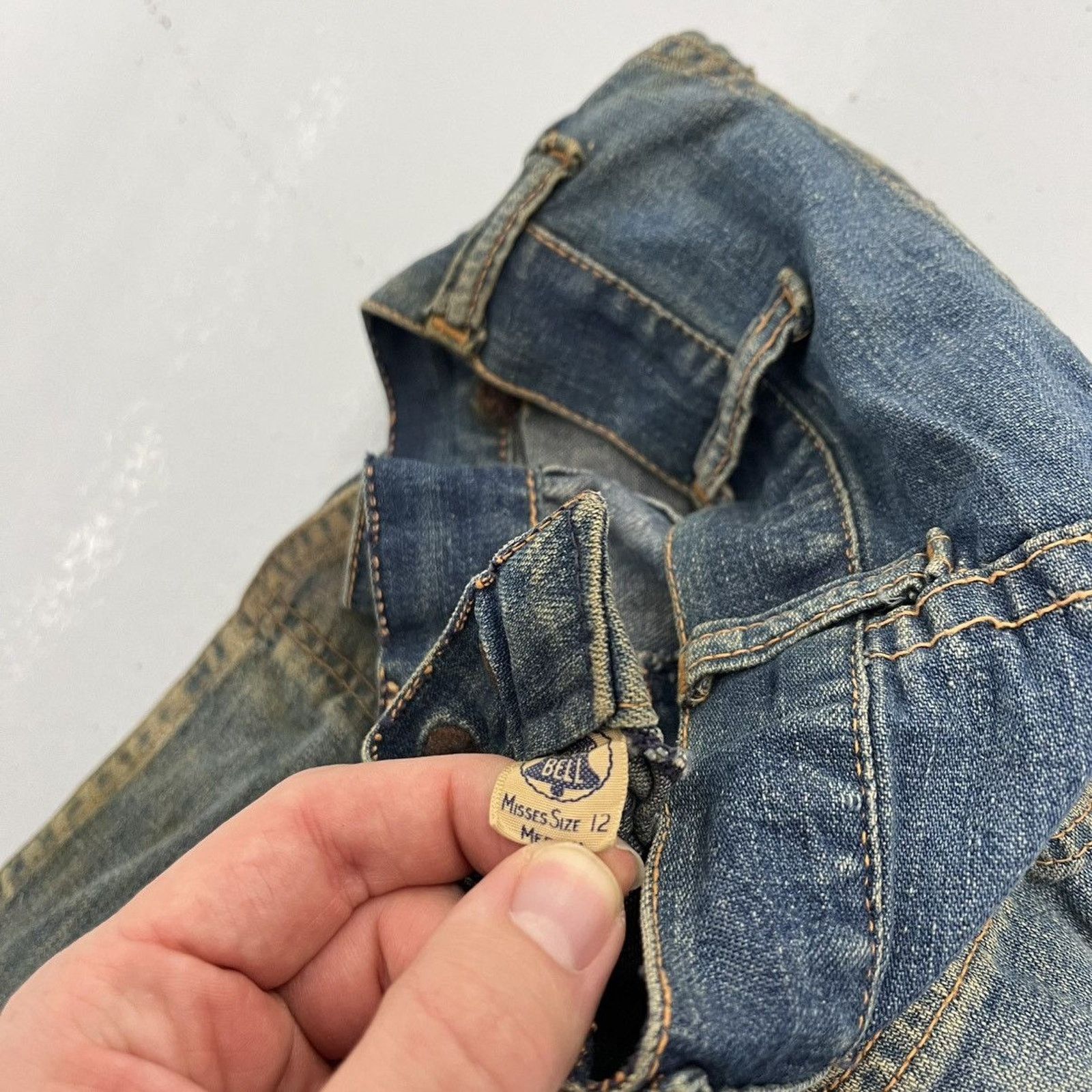Other Vintage 50s Blue Bell Dark Side Zip Workwear Jeans 20x25 Size 22" - 5 Thumbnail