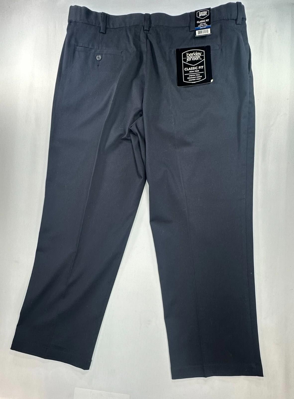 Other Berkley Jensen Classic No Iron Stretch Flex Black Mens 40/29 Size US 40 / EU 56 - 2 Thumbnail