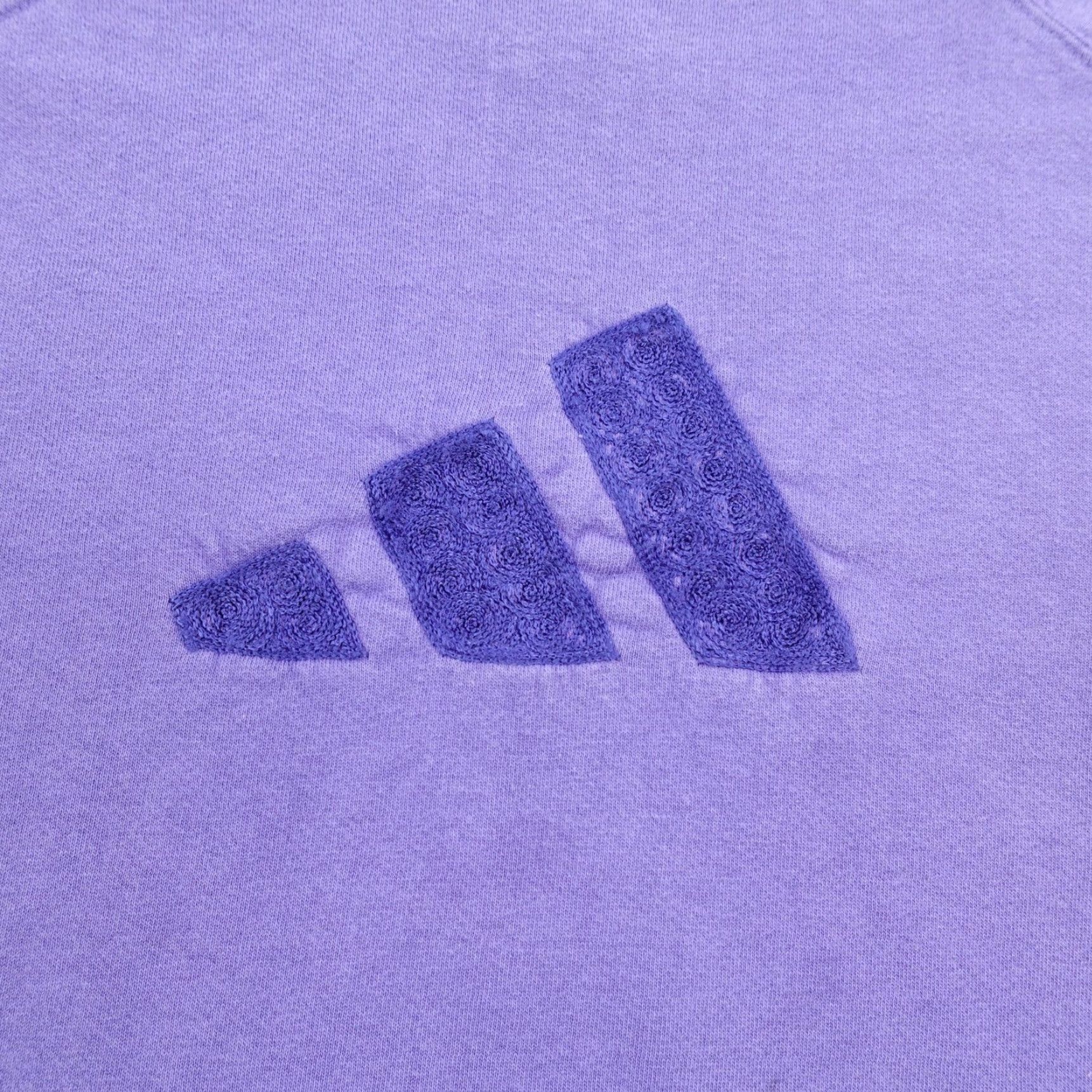 Adidas VINTAGE Adidas Sweatshirt Womens Medium Purple Crewneck Pullover 90s Graphic Print Logo Sweatshirt Size M / US 6-8 / IT 42-44 - 2 Thumbnail