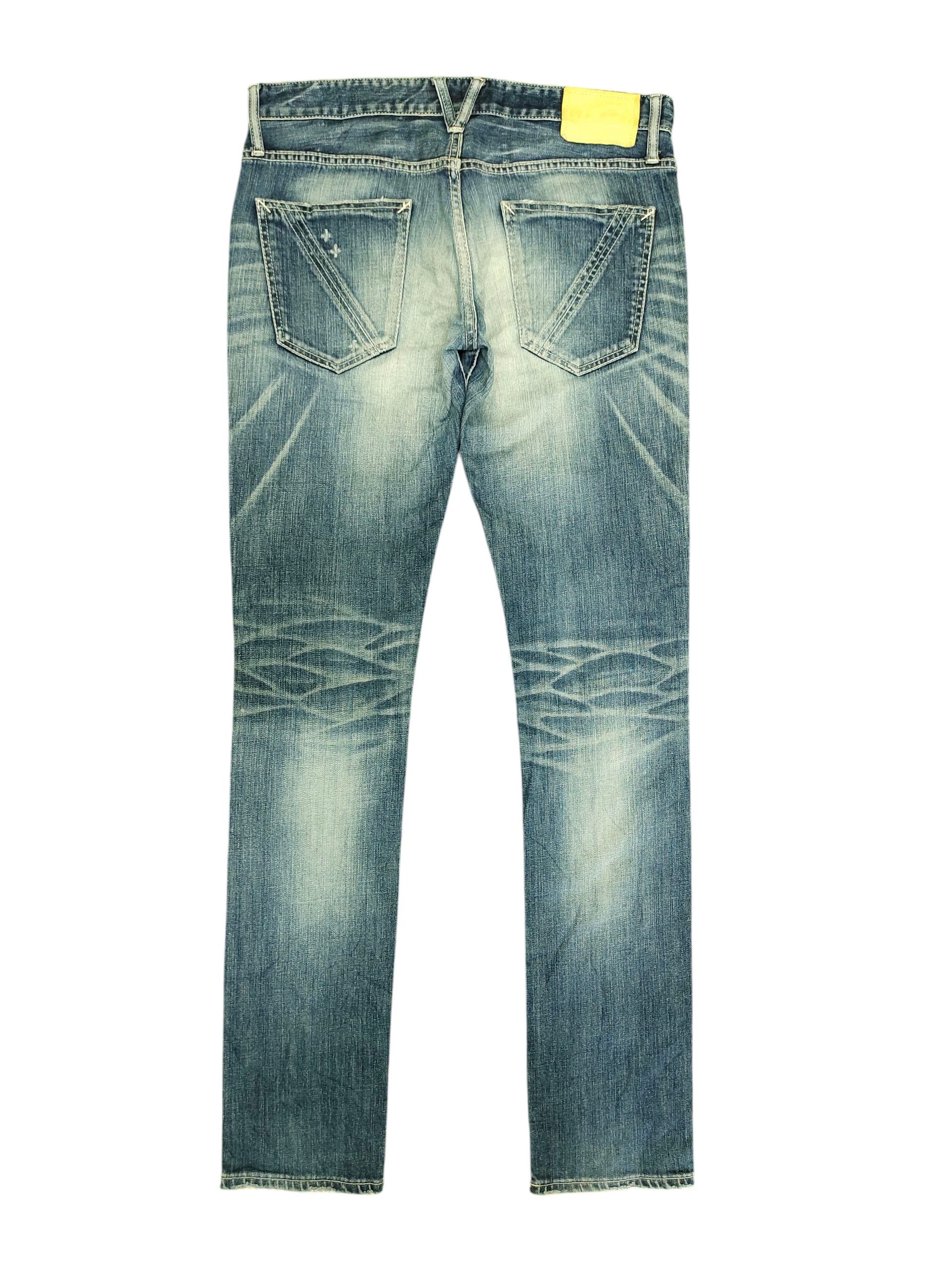 Kapital Vanquish Japan Clawmark Distress Faded Denim Jeans Size US 34 / EU 50 - 8 Thumbnail