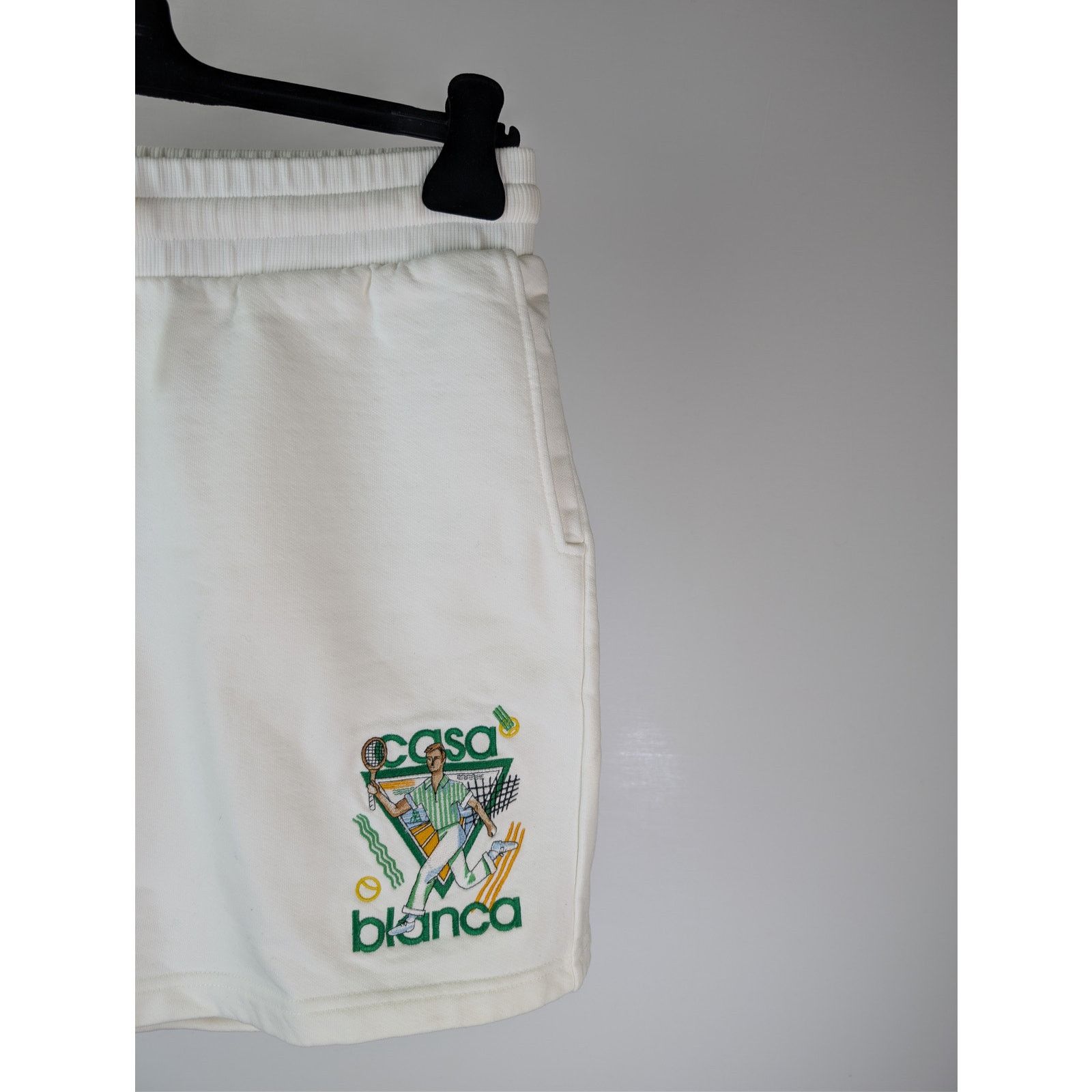 Casablanca o1rshd1 CC20 Le Jeu Embroidered Sweatshort in Off-White Size US 32 / EU 48 - 5 Thumbnail