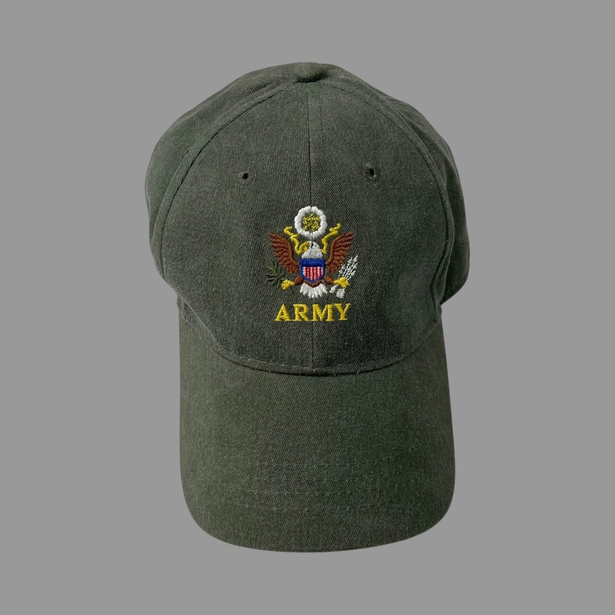 Vintage Vintage 90s army crest logo hat Size ONE SIZE - 2 Thumbnail