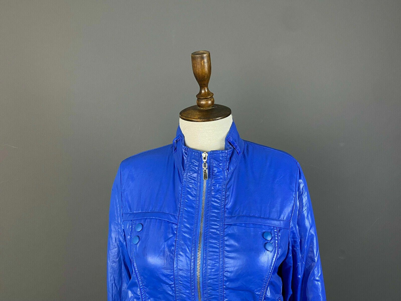Designer Ladies Max Mara Italy Blue Full Zip Jacket Size 4 Size S / US 4 / IT 40 - 2 Thumbnail