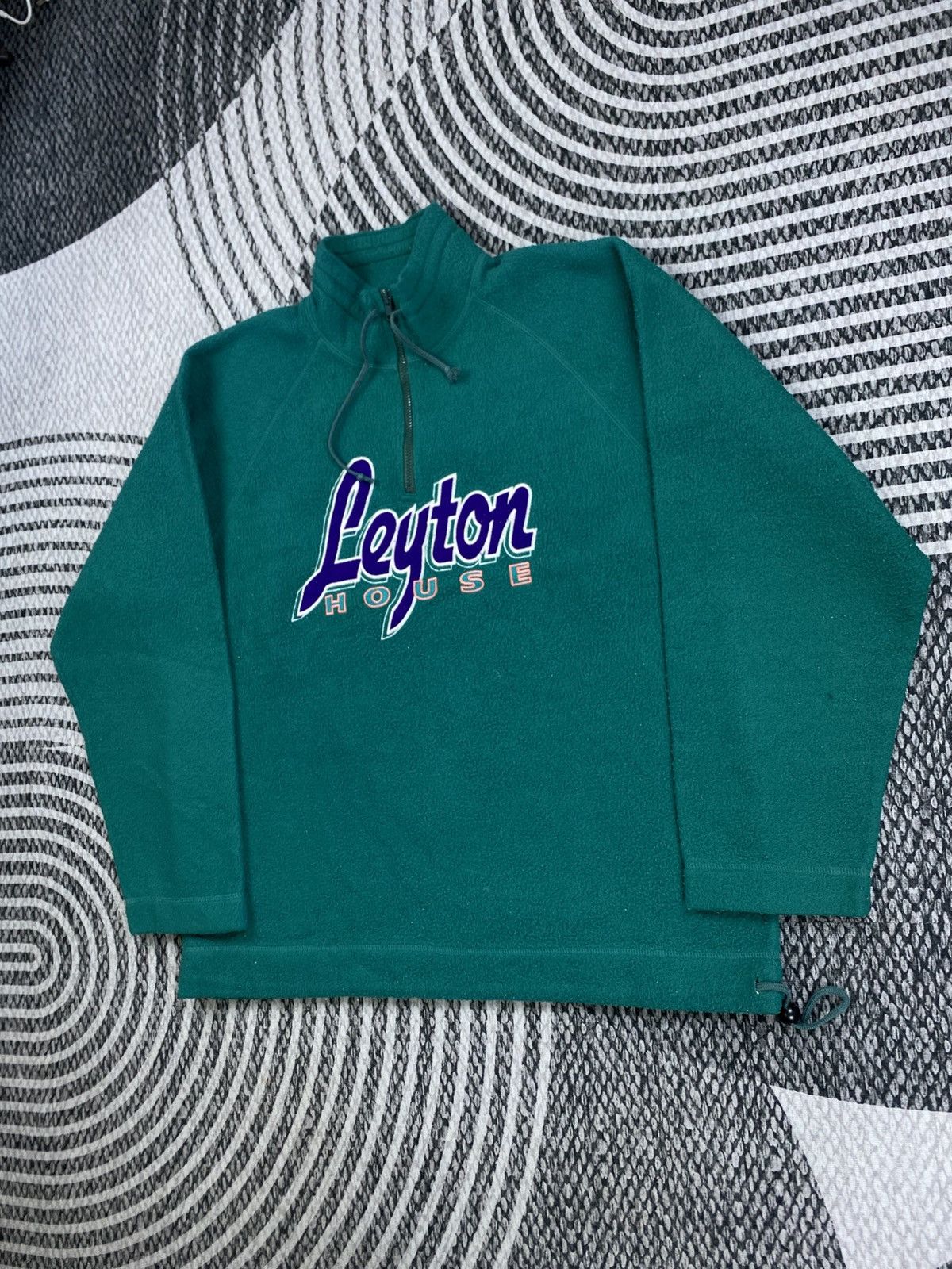 Japanese Brand Vintage Leyton House Spellout Pull Over Zipper Sweatshirt Size US M / EU 48-50 / 2 - 4 Thumbnail