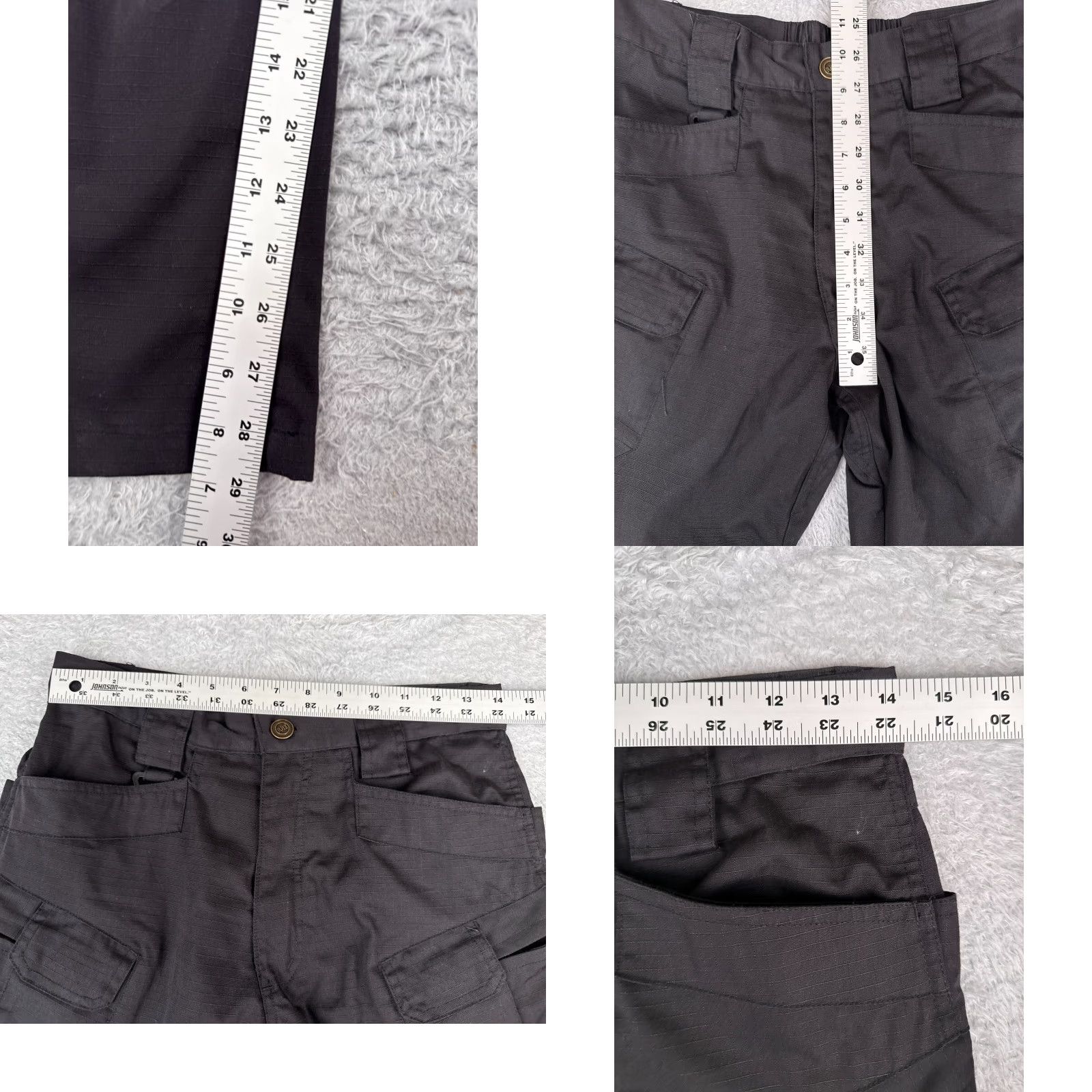 Vintage Tactical Pants Men Black 32x29 Cargo Pocket 5-Pocket Cotton Polyester Blend Stretch Comfort Regular United Uniform Pants Men Size US 32 / EU 48 - 8 Thumbnail
