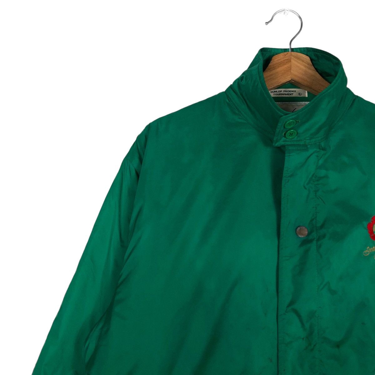 Japanese Brand 🔥90’s Vintage Satin Bomber Jacket Dunlop Phoenix Tournament Size US L / EU 52-54 / 3 - 6 Thumbnail