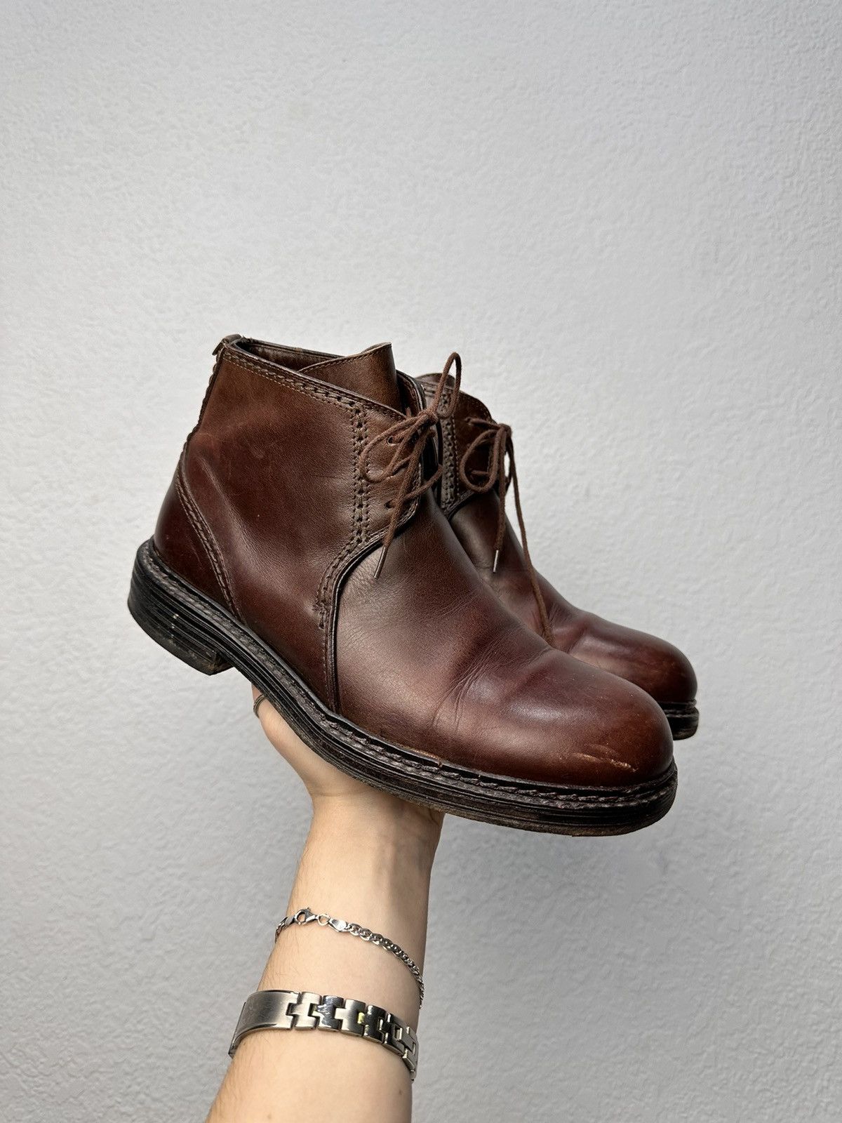 Versace RARE RRL LEATHER BOOTS WESTERN AS 98 JAPAN GUIDI HANDMADE Size US 6 / EU 39 - 9 Thumbnail