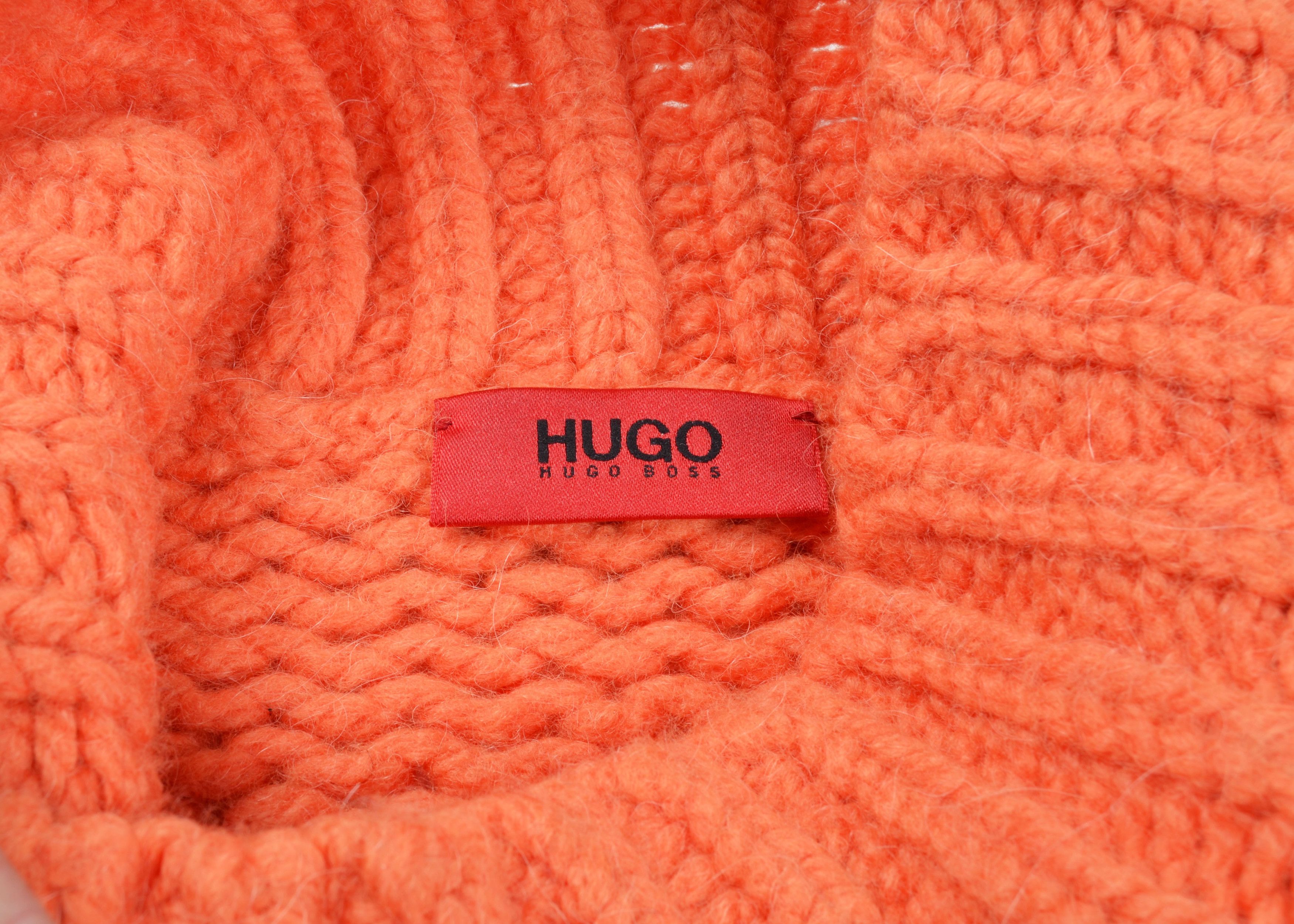 Hugo Boss Hugo Boss Wool Alpaca Orange Chunky Knit Turtleneck Sweater Size S / US 4 / IT 40 - 7 Thumbnail