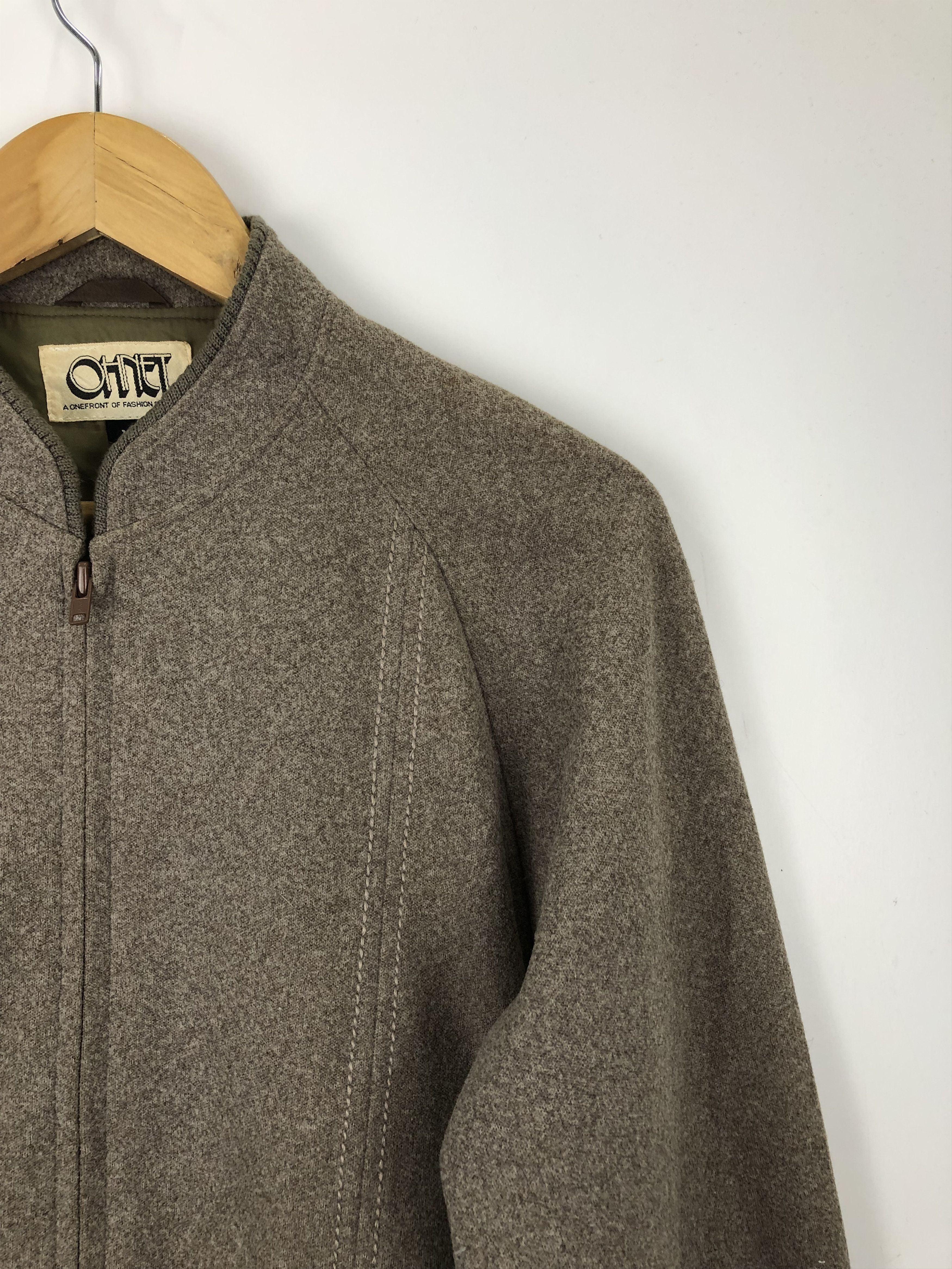 Japanese Brand Vintage 80s Japanese Brand Zipper Wool Jacket V0418 Size US M / EU 48-50 / 2 - 7 Thumbnail