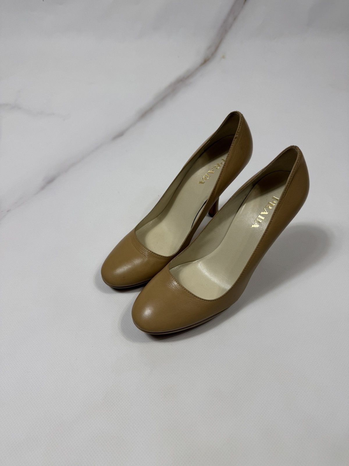 Prada Prada Nude Patent Leather Hight Heels Size US 7 / IT 37 - 2 Thumbnail
