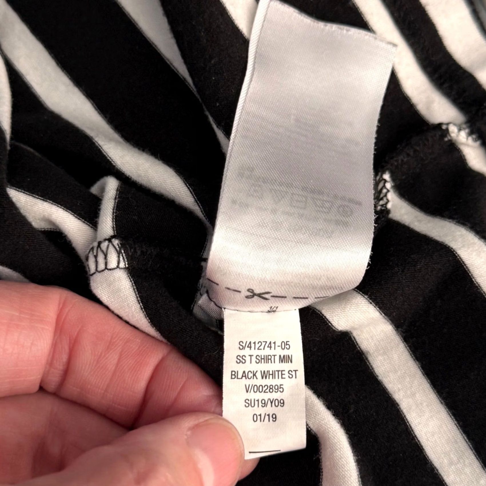 Old Navy Old Navy XS T Shirt Dress Black White Striped Cotton Modal Stretch Size XS / US 0-2 / IT 36-38 - 5 Thumbnail