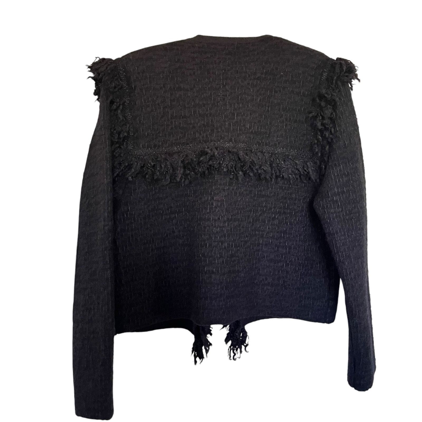 Allsaints All Saints Ashley Black Tassel Wool Jacket Size Medium Size M / US 6-8 / IT 42-44 - 5 Thumbnail