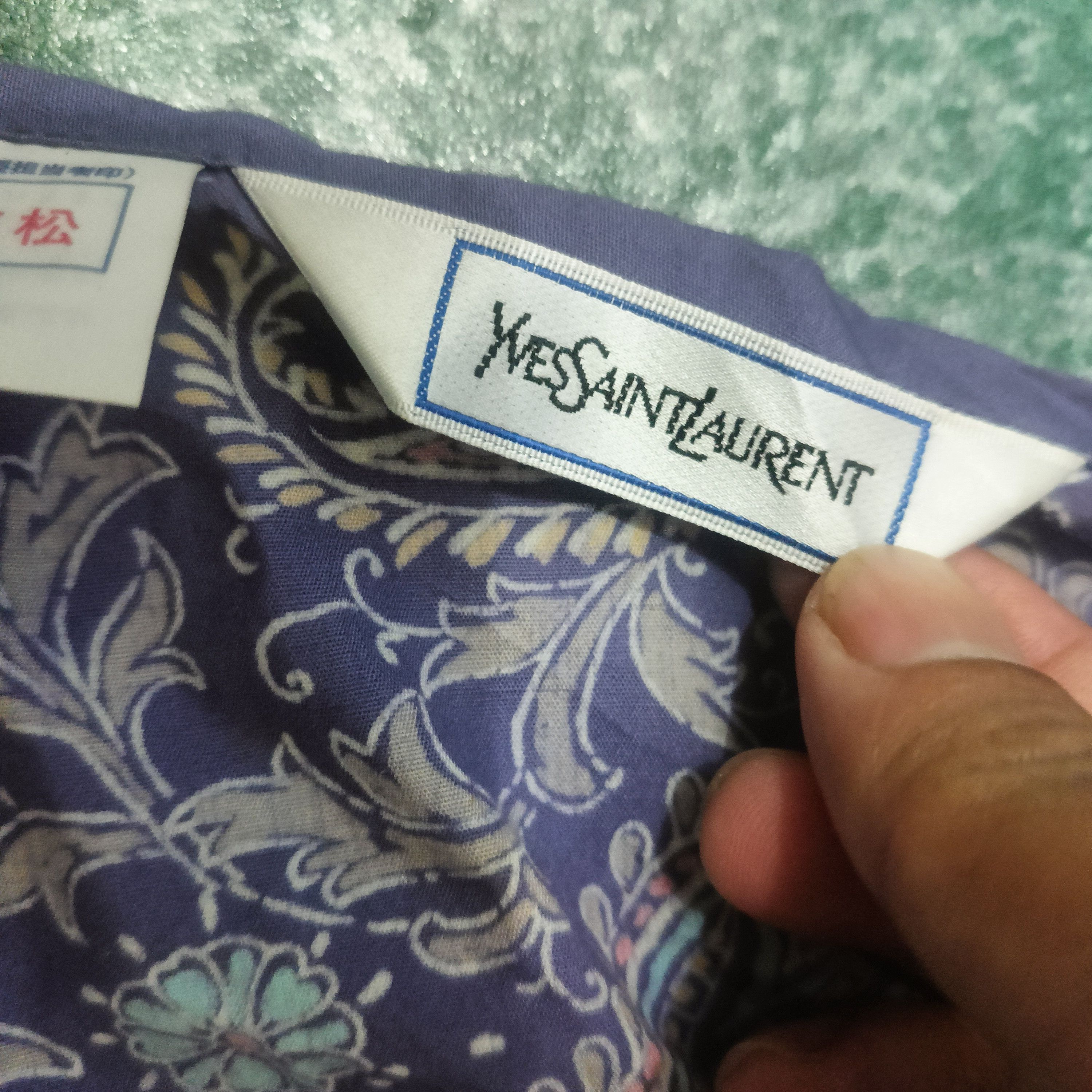 Saint Laurent Paris Rare Vtg YvesSaintLaurent YSL Apron Bandana Design Size ONE SIZE - 9 Thumbnail