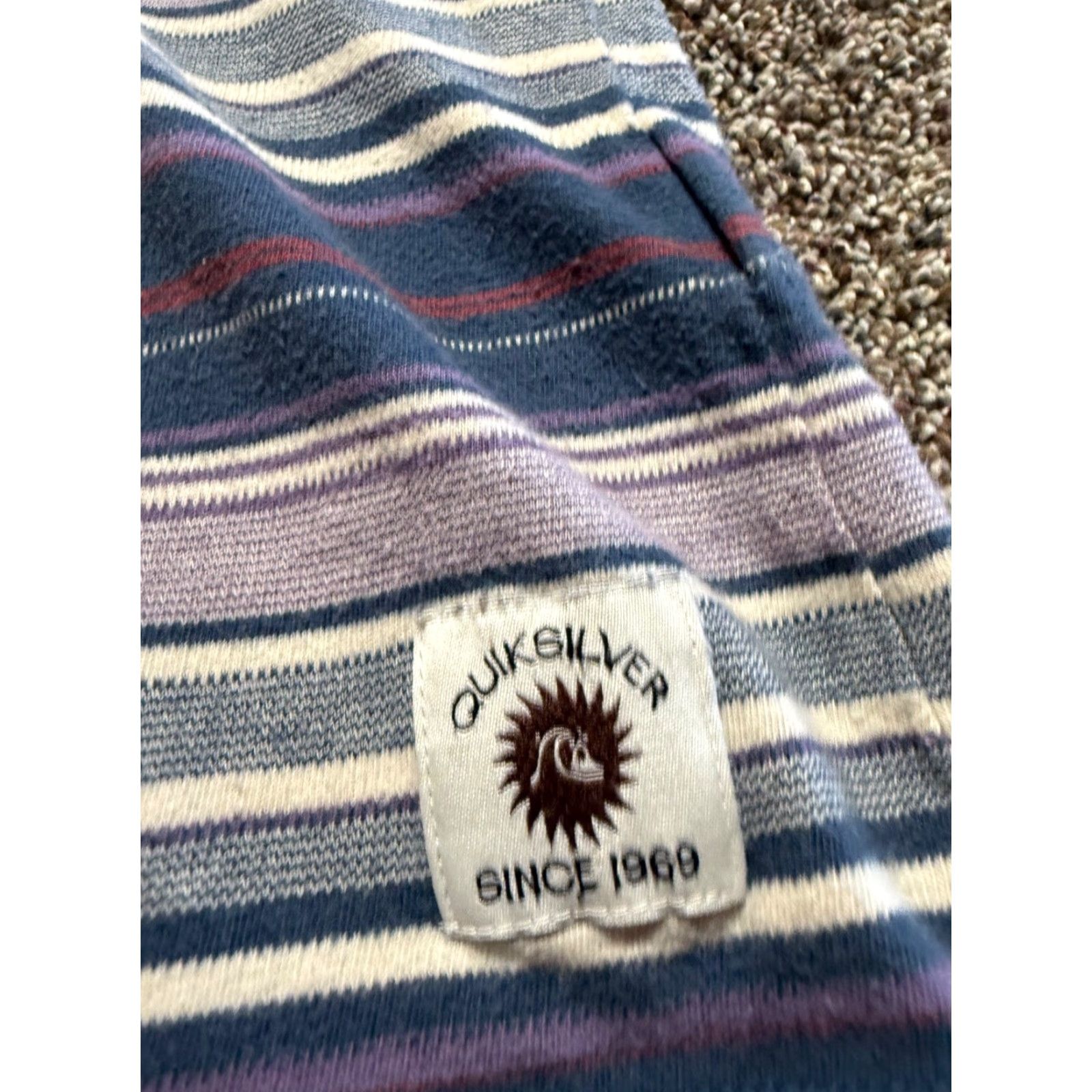 Quiksilver Quik Silver Mens Shirt Large Retro Striped Short Sleeve Size US L / EU 52-54 / 3 - 4 Thumbnail