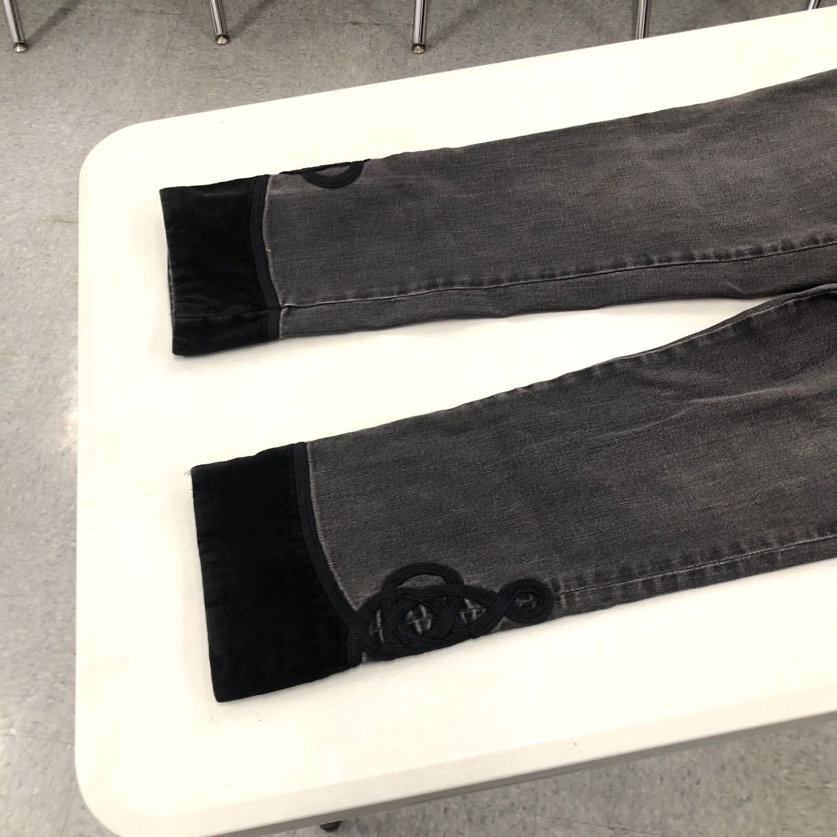 Ralph Lauren Lauren Ralph Lauren Black Regal Straight Ankle Jeans Sz 8 Womens Regular 5-Pocket Denim Cotton (Medium Wash) Button Zip Inseam 25.5" Cuff Regal Design Size 30" / US 8 / IT 44 - 7 Thumbnail