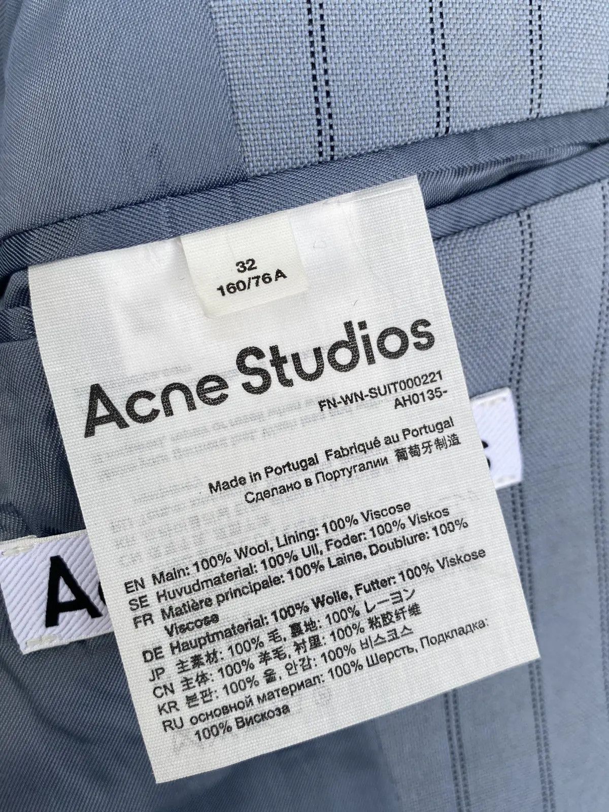 Acne Studios Acne Studios Blue Suit Blazer Size US L / EU 52-54 / 3 - 11 Thumbnail