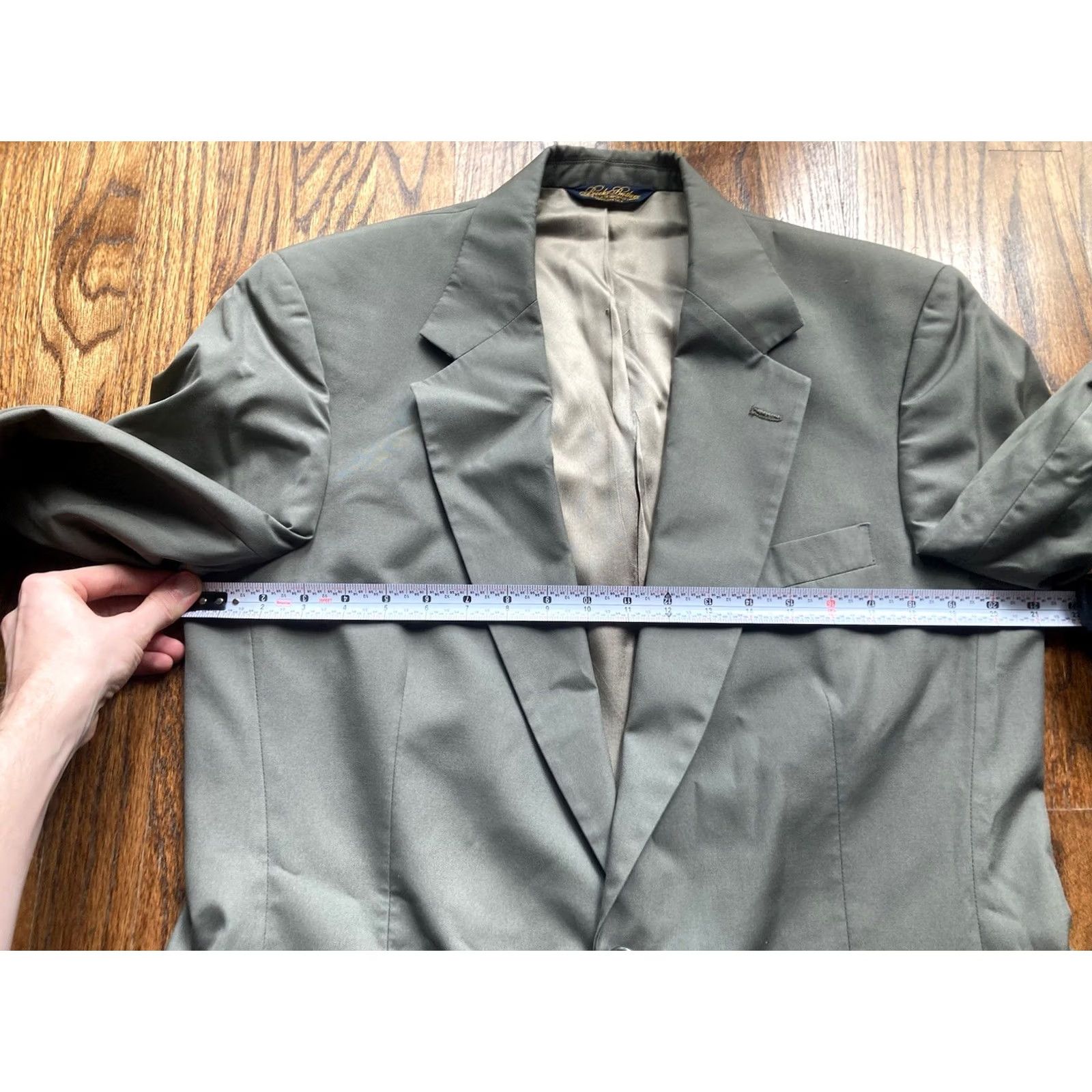 Brooks Brothers VINTAGE Brooks Brothers Sport Coat Jacket Green Notch Lapel 2-Button 40 Long Mens Regular Size US XXS / EU 40 - 7 Thumbnail