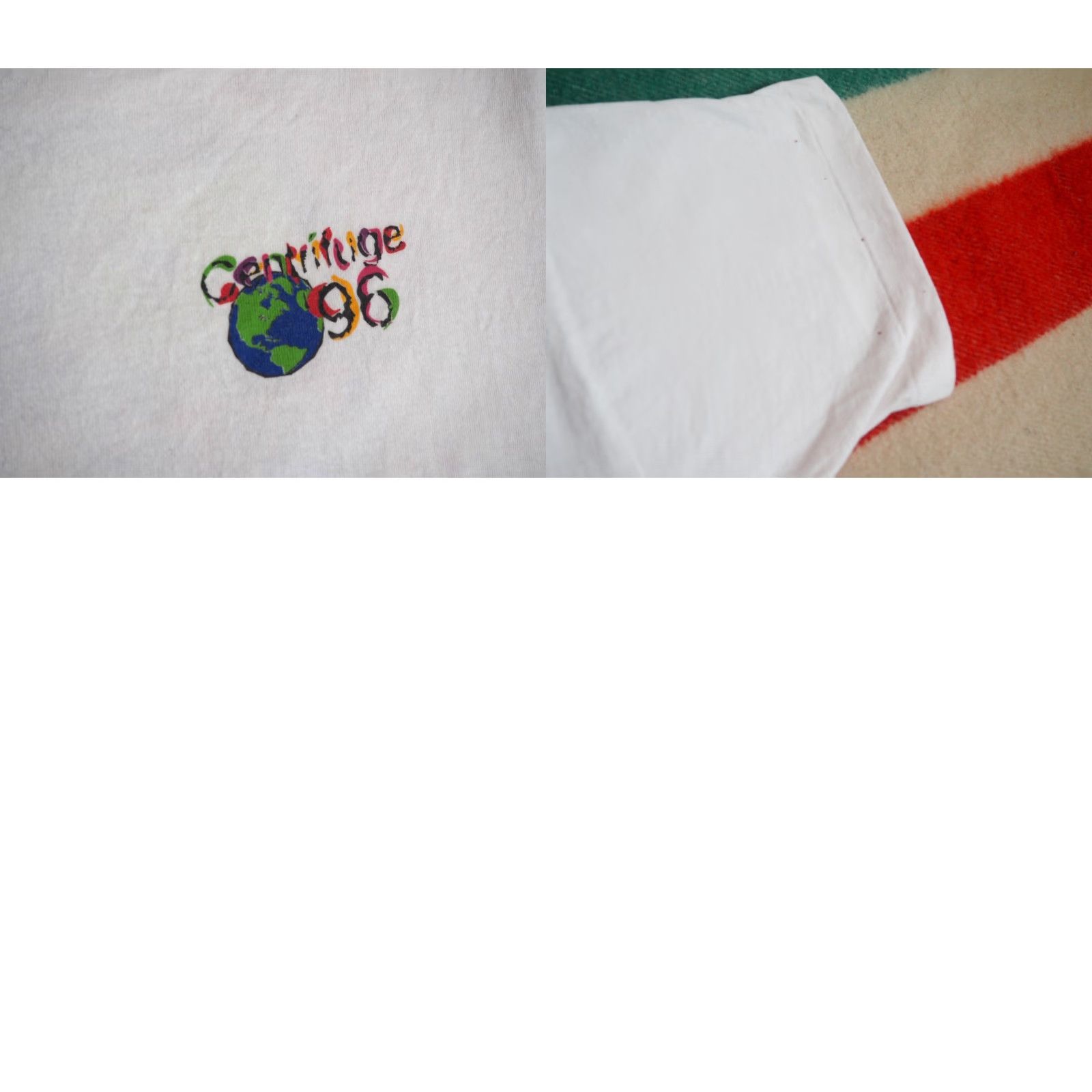 Fruit Of The Loom VTG 90s Fruit of the Loom Centrifuge Jesus Religion Earth Graphic Tee T-Shirt Mens M White Size US M / EU 48-50 / 2 - 8 Thumbnail