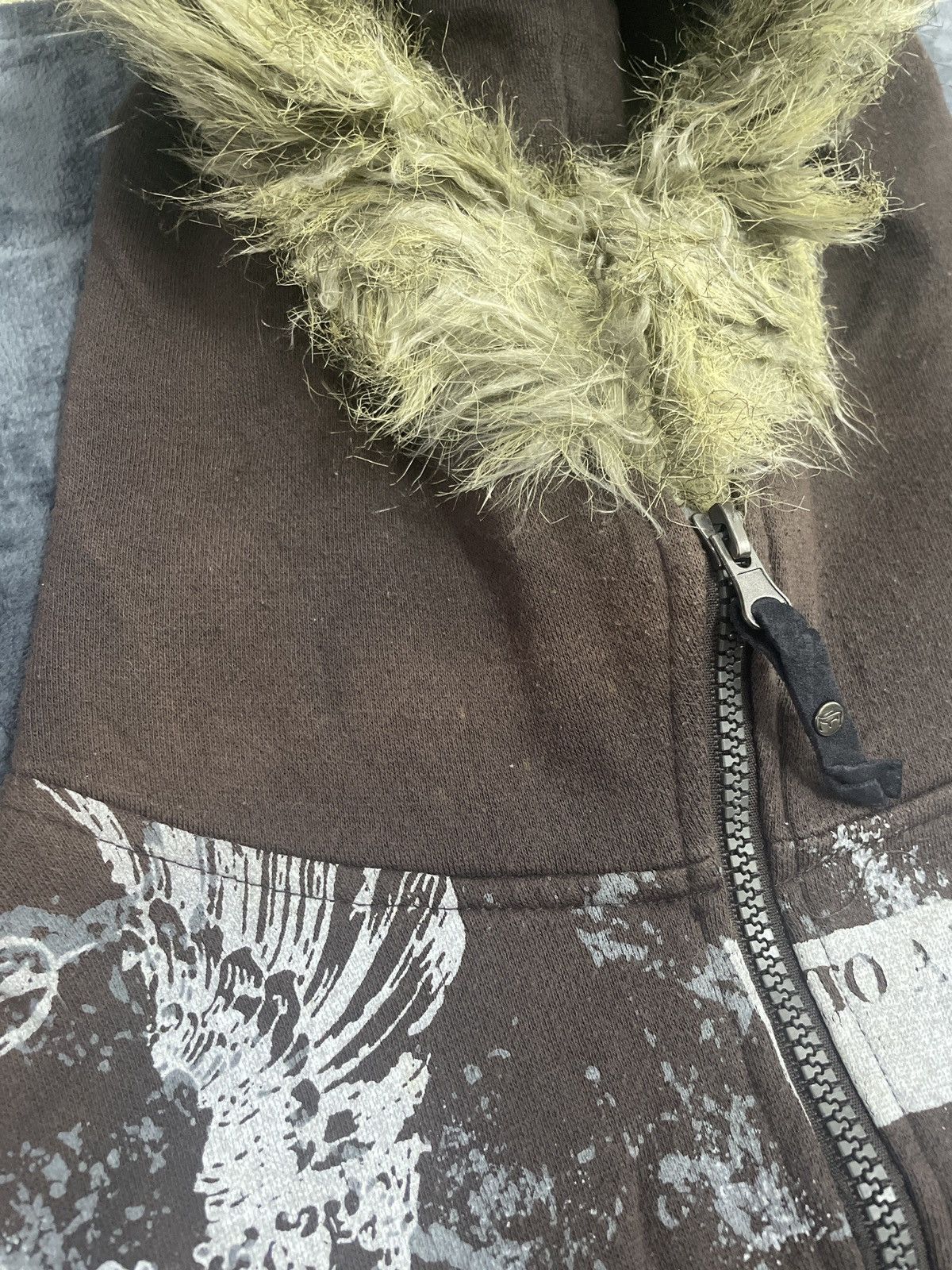 If Six Was Nine × Japanese Brand × Le Grande Bleu (L.G.B.) Impala Japan Poem Fur Hoodie Sunfaded Size US L / EU 52-54 / 3 - 11 Thumbnail