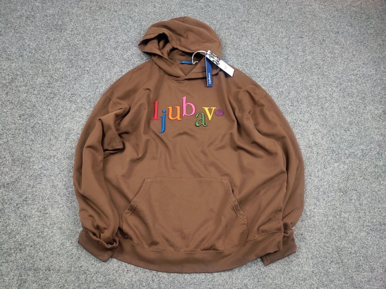 Other ljubav Design Embroidered logo Brown Oversized Hoodie Size US XL / EU 56 / 4 - 2 Thumbnail