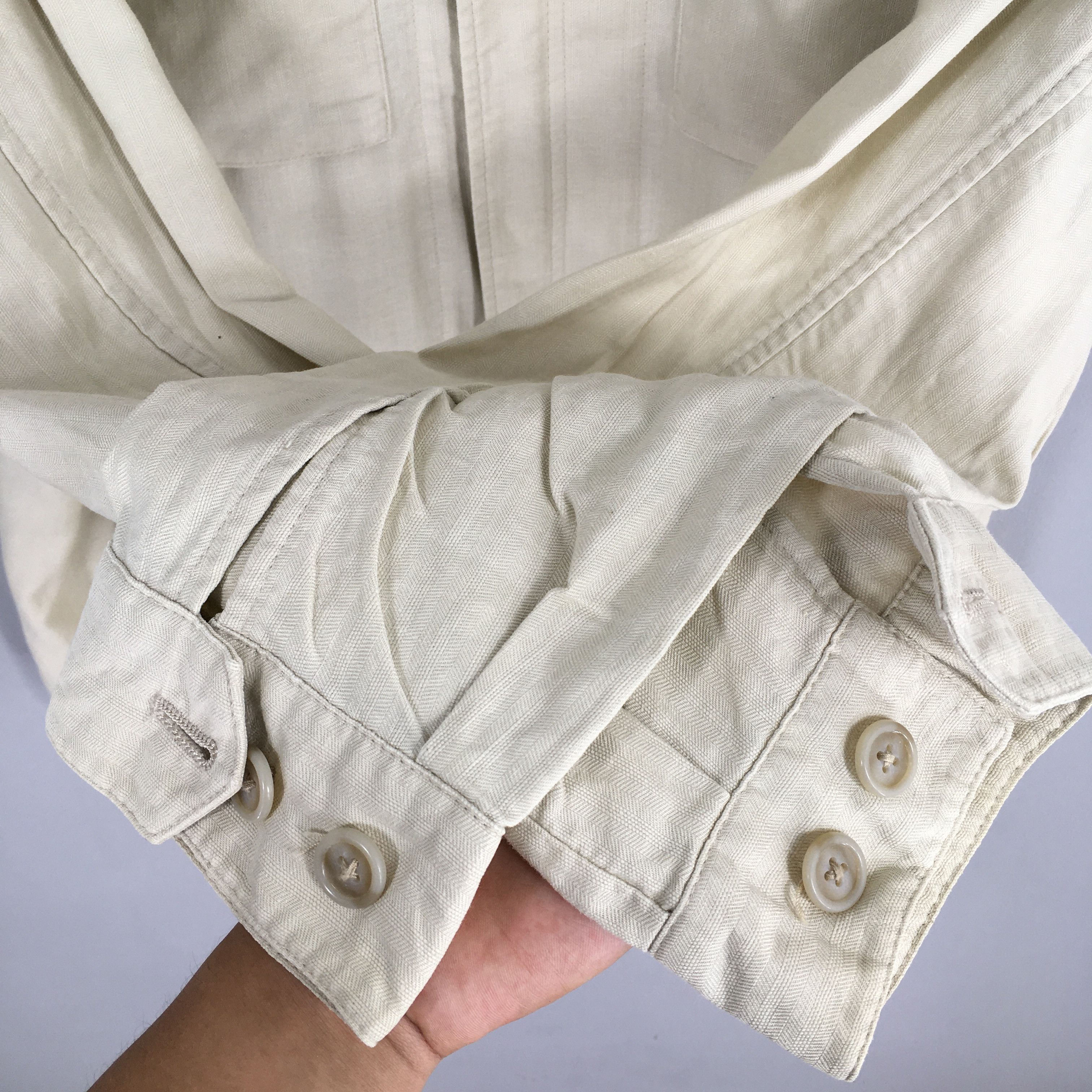 Kansai Yamamoto Sissy Kansai Yamamoto Herringbone Stripe Denim Jacket Large Size US L / EU 52-54 / 3 - 4 Thumbnail