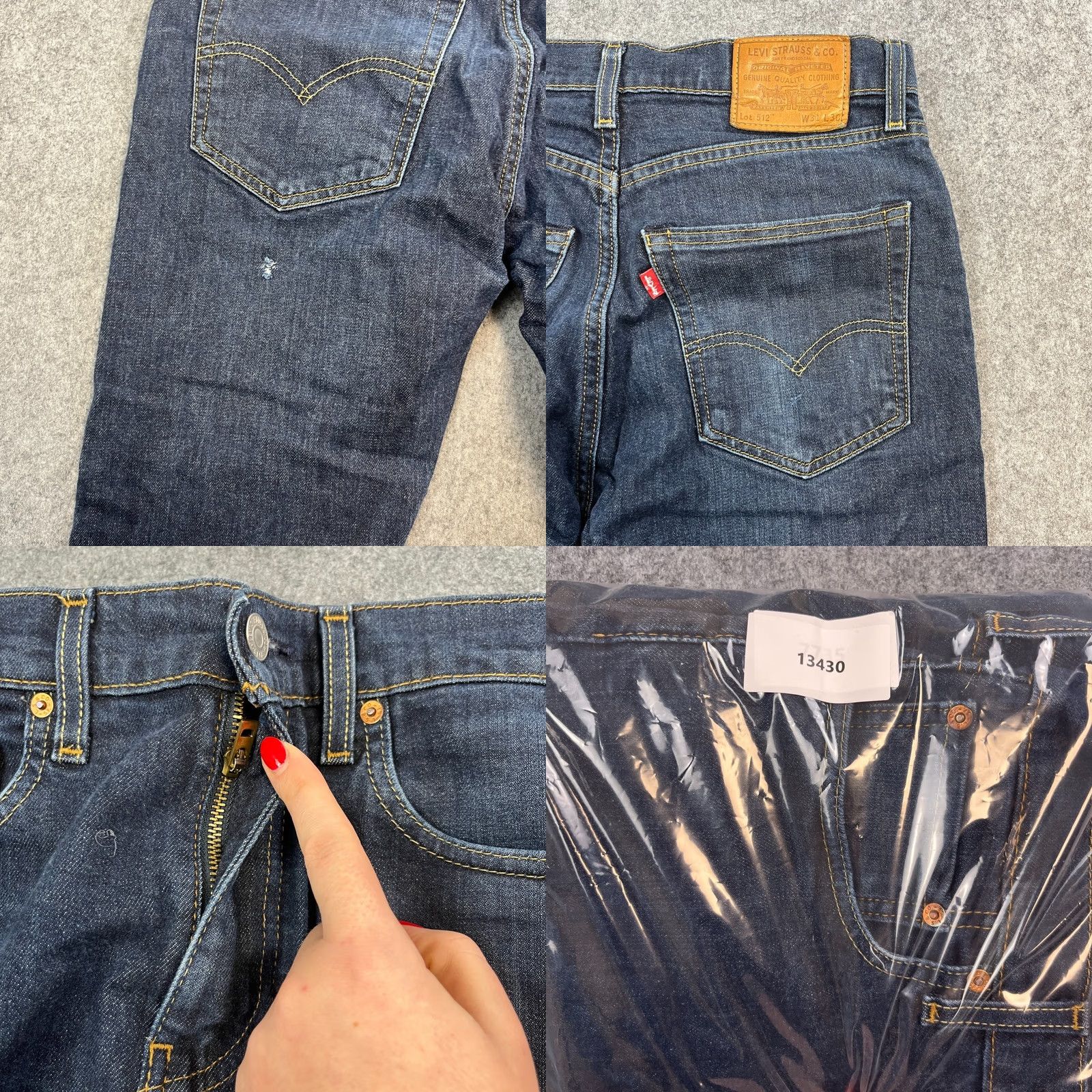 Levi's Levi's 512 Jeans Slim Tapered 31 30 Dark Wash Blue Indigo Stretch Denim Casual Size US 31 - 9 Thumbnail