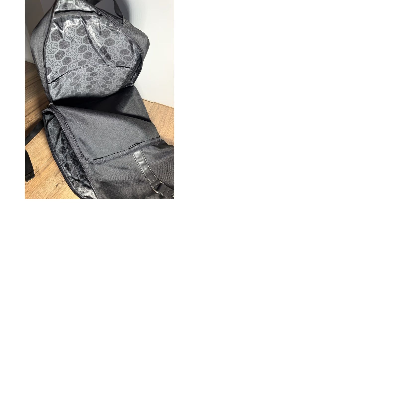 Vintage ThinkGeek Bag of Holding Backpack Black Dungeons & Dragons Rolltop Casual 18”x12” Size ONE SIZE - 9 Thumbnail