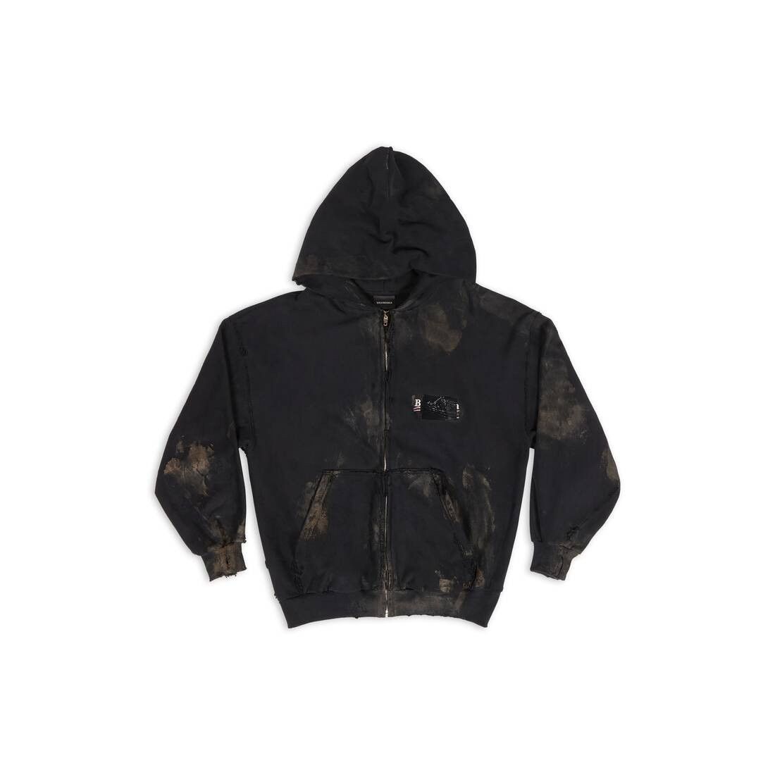 Balenciaga o1srvl11e0925 Dup / Gaffer Zip-Up Hoodie Small Fit in Black Size US S / EU 44-46 / 1 - 1 Thumbnail