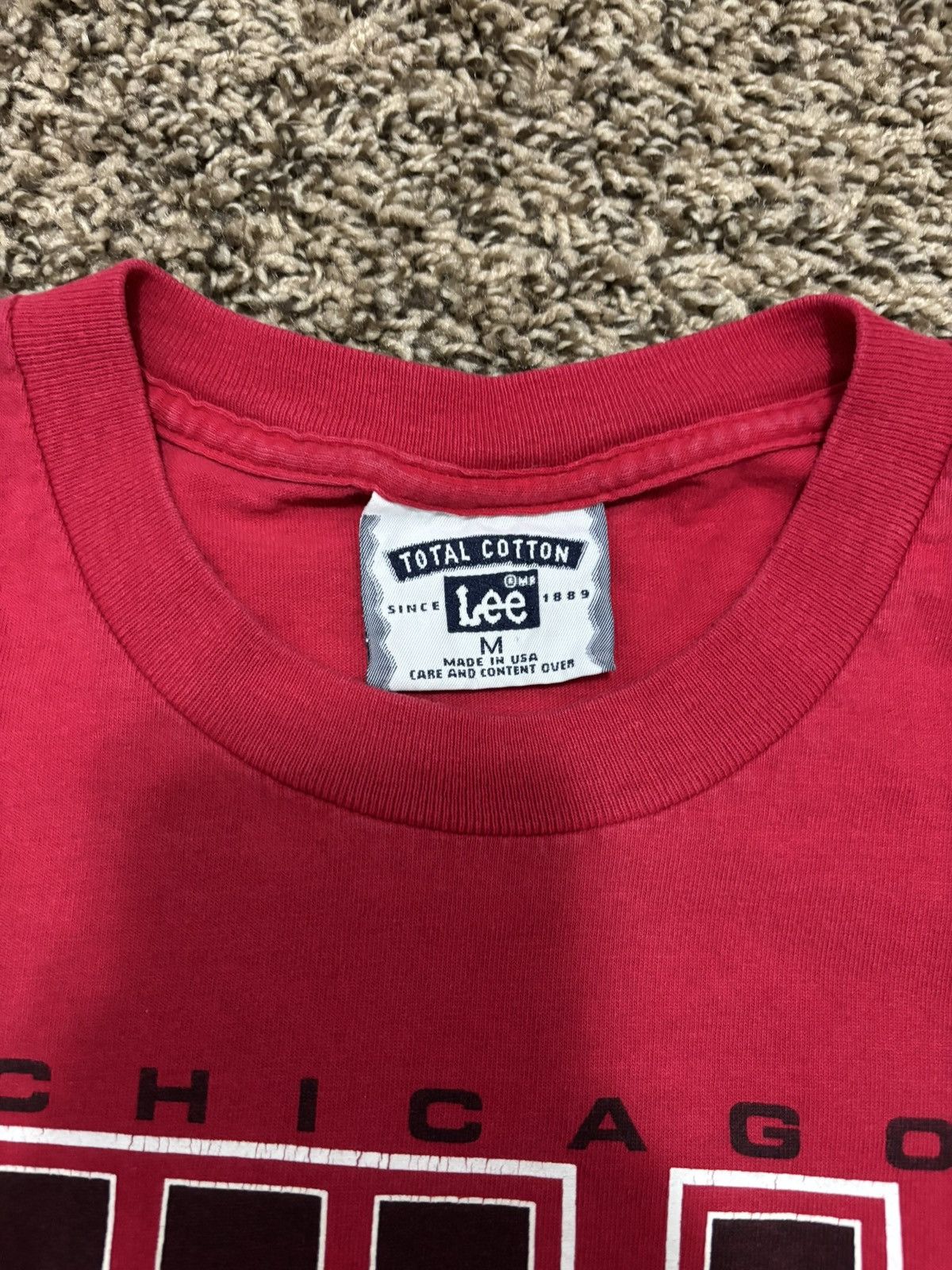 Lee Lee Chicago Bulls 1997 NBA Finals Champions Tee Red Medium Size US M / EU 48-50 / 2 - 5 Thumbnail