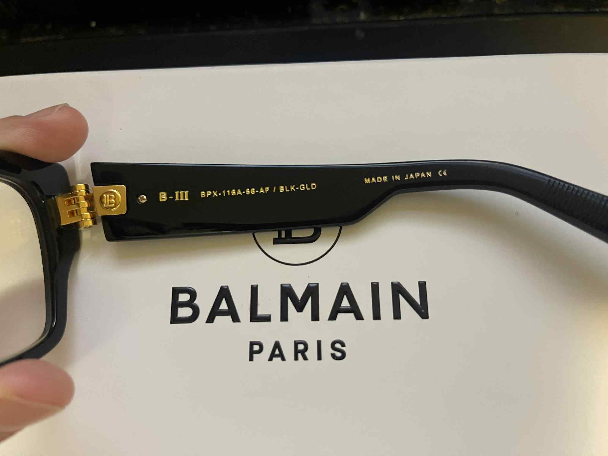 Balmain Balmain Black Akoni Edition B-III Glasses - Black/Gold Size ONE SIZE - 5 Thumbnail
