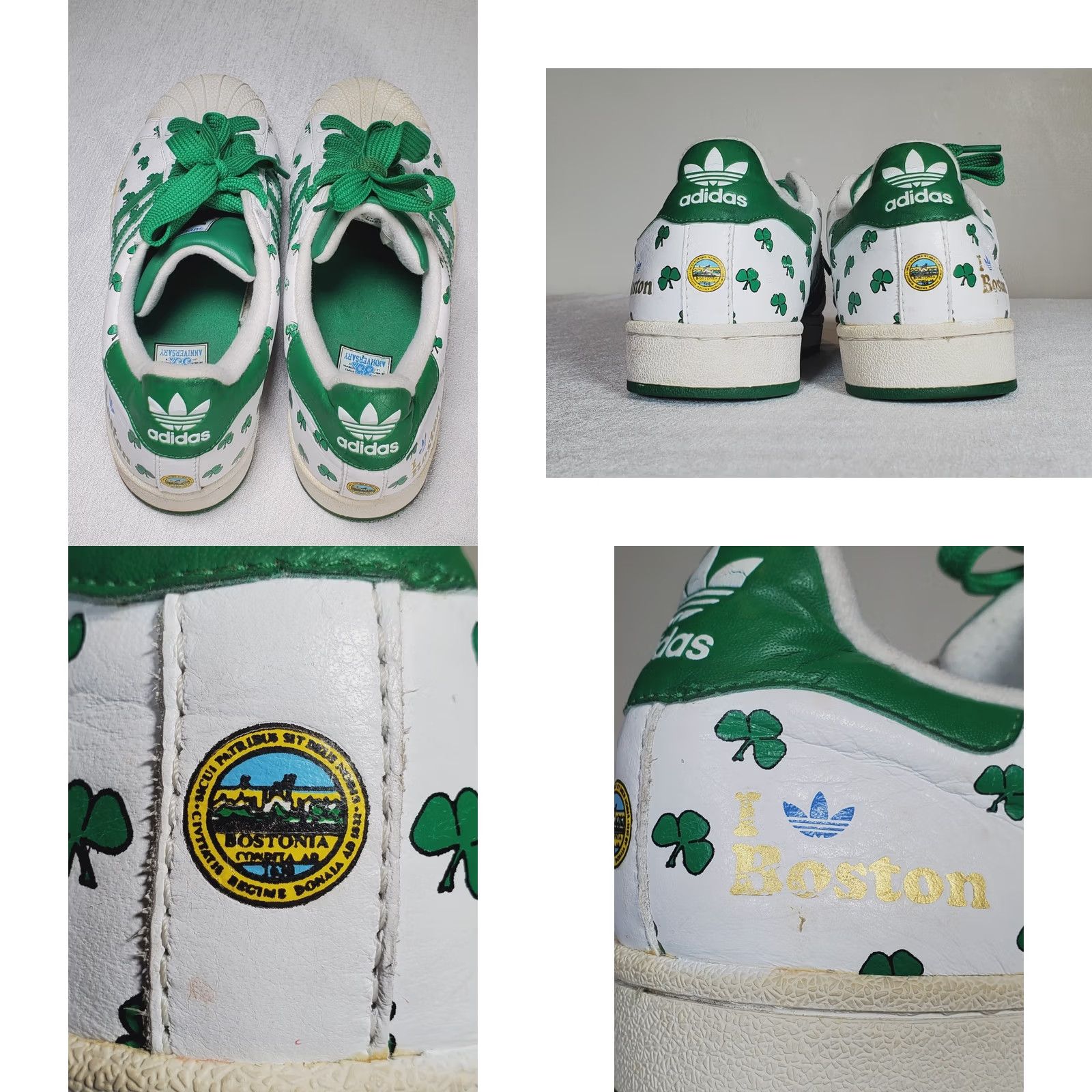 Adidas Adidas Superstar 35th Anniversary Boston Shamrocks Mens US 8.5: Limited Edition - White and Green Size US 9 / EU 42 - 8 Thumbnail