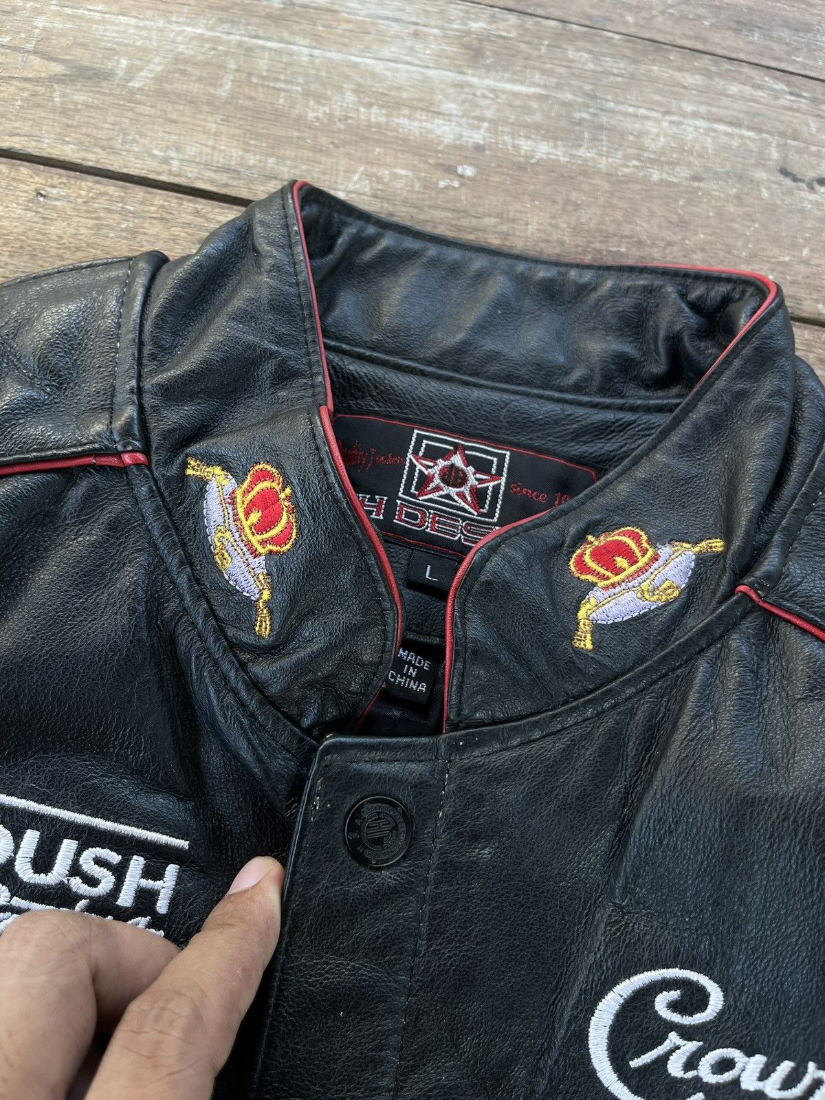 JH Design JH DESIGN NASCAR JACKET ROYAL CROWN FULL LEATHER Size US XL / EU 56 / 4 - 5 Thumbnail