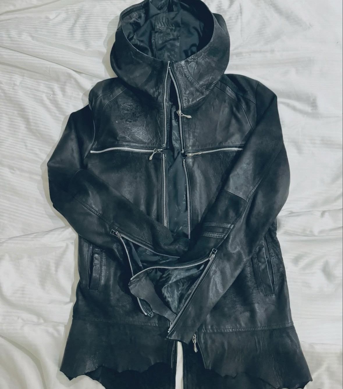 14th Addiction 14th addiction cross zip leather jacket Size US L / EU 52-54 / 3 - 4 Thumbnail