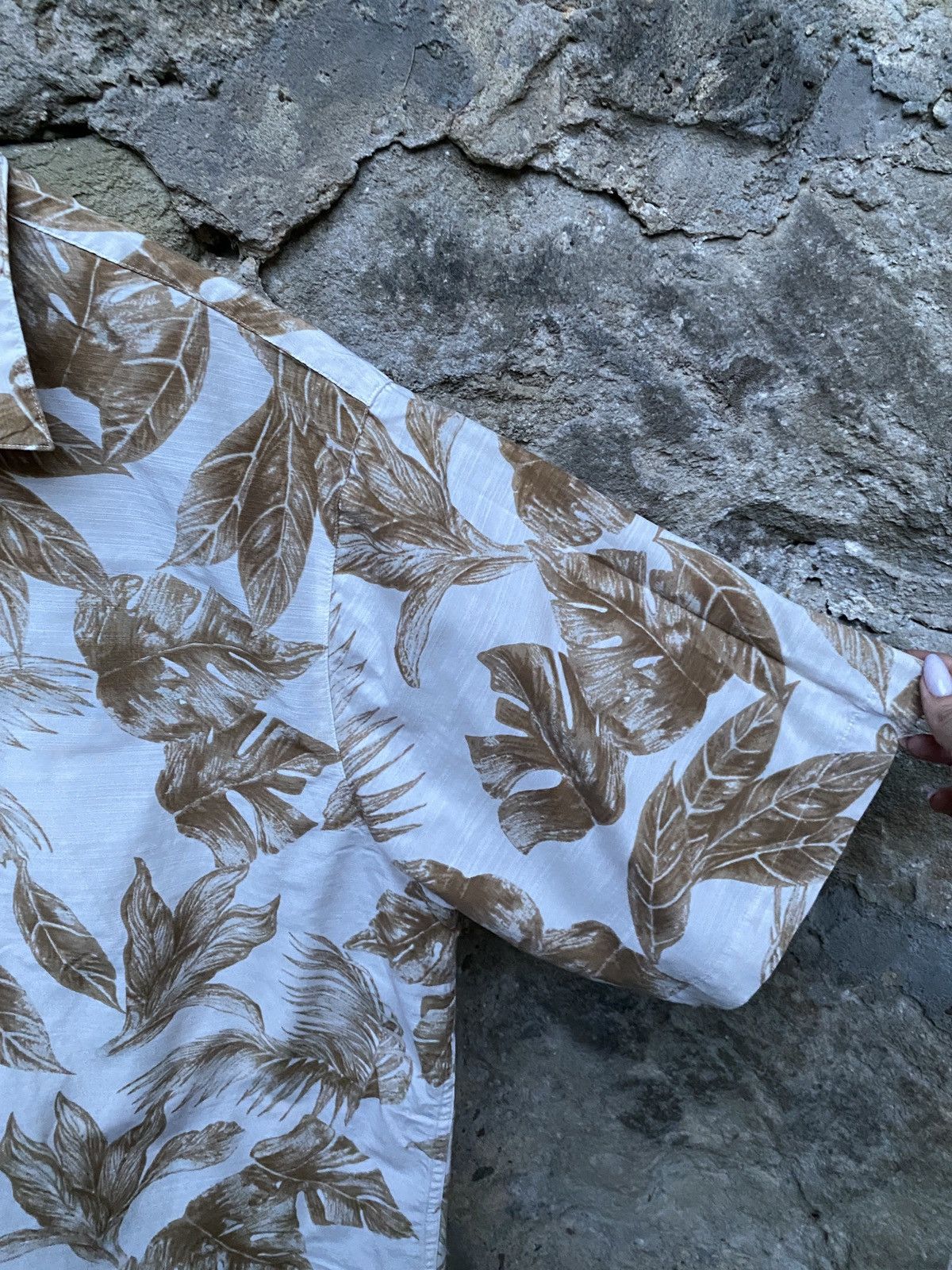 Vintage Vintage Hawaiian Short Sleeve Silk Shirt Floral Leaves Size US L / EU 52-54 / 3 - 3 Thumbnail