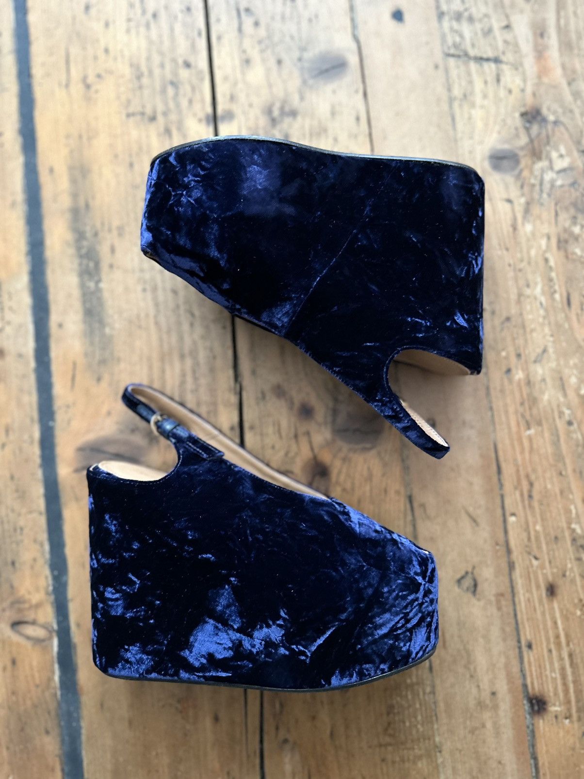 Dries Van Noten Dries van Noten velvet wedges Size US 6 / IT 36 - 1 Thumbnail