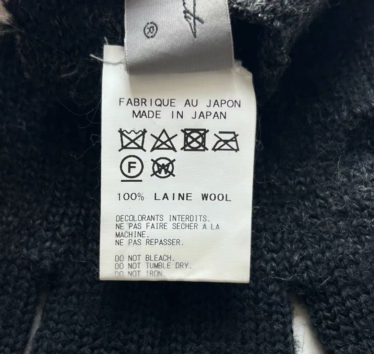 Yohji Yamamoto Yohji Yamamoto Black & Gray Signature Embroidered Gloves K4 Size ONE SIZE - 5 Thumbnail