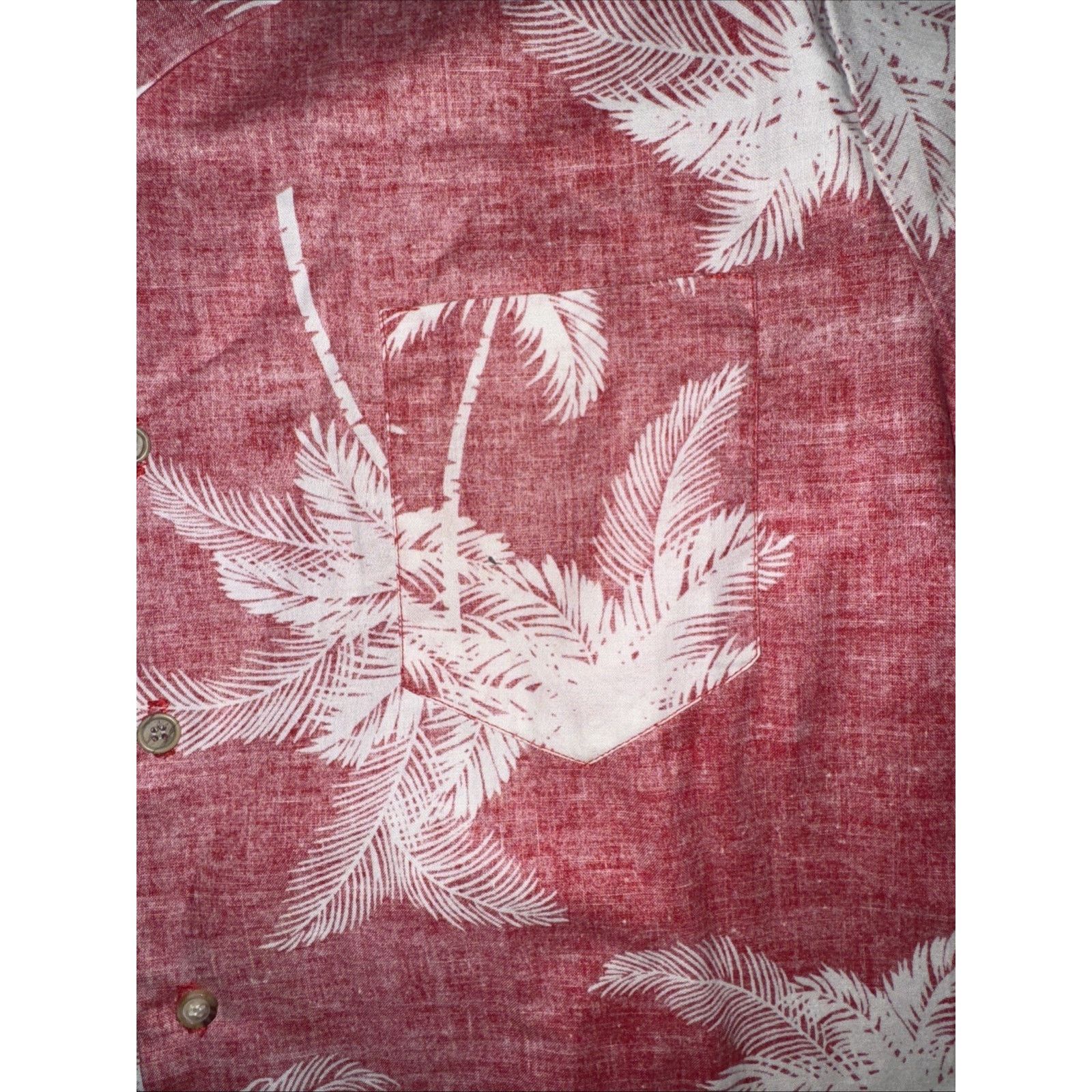 ALOHAS × Vintage Vintage 70s Aloha Shirt Red Palm Tree Print Single Stitch Size US L / EU 52-54 / 3 - 3 Thumbnail